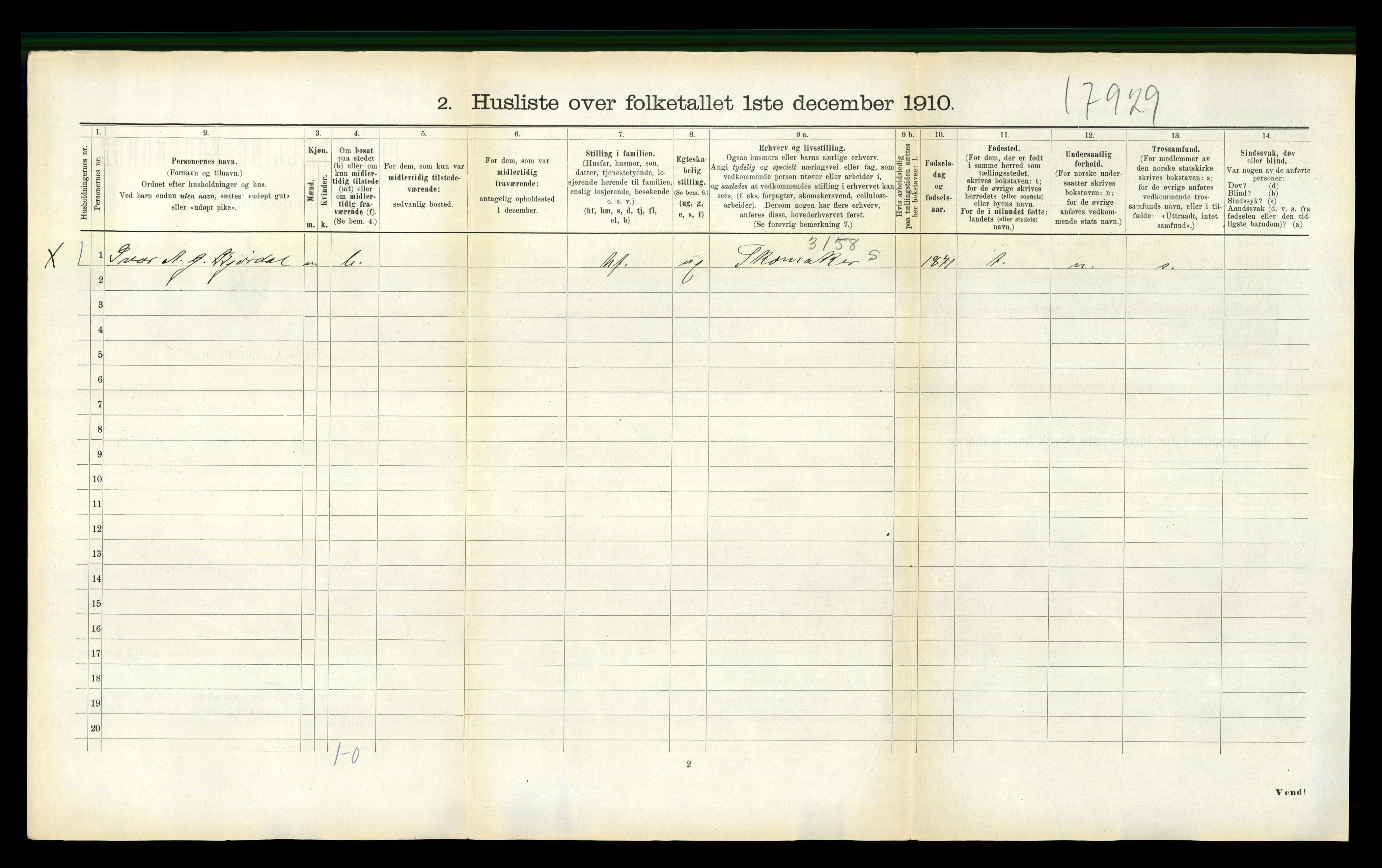 RA, 1910 census for Ørsta, 1910, p. 745