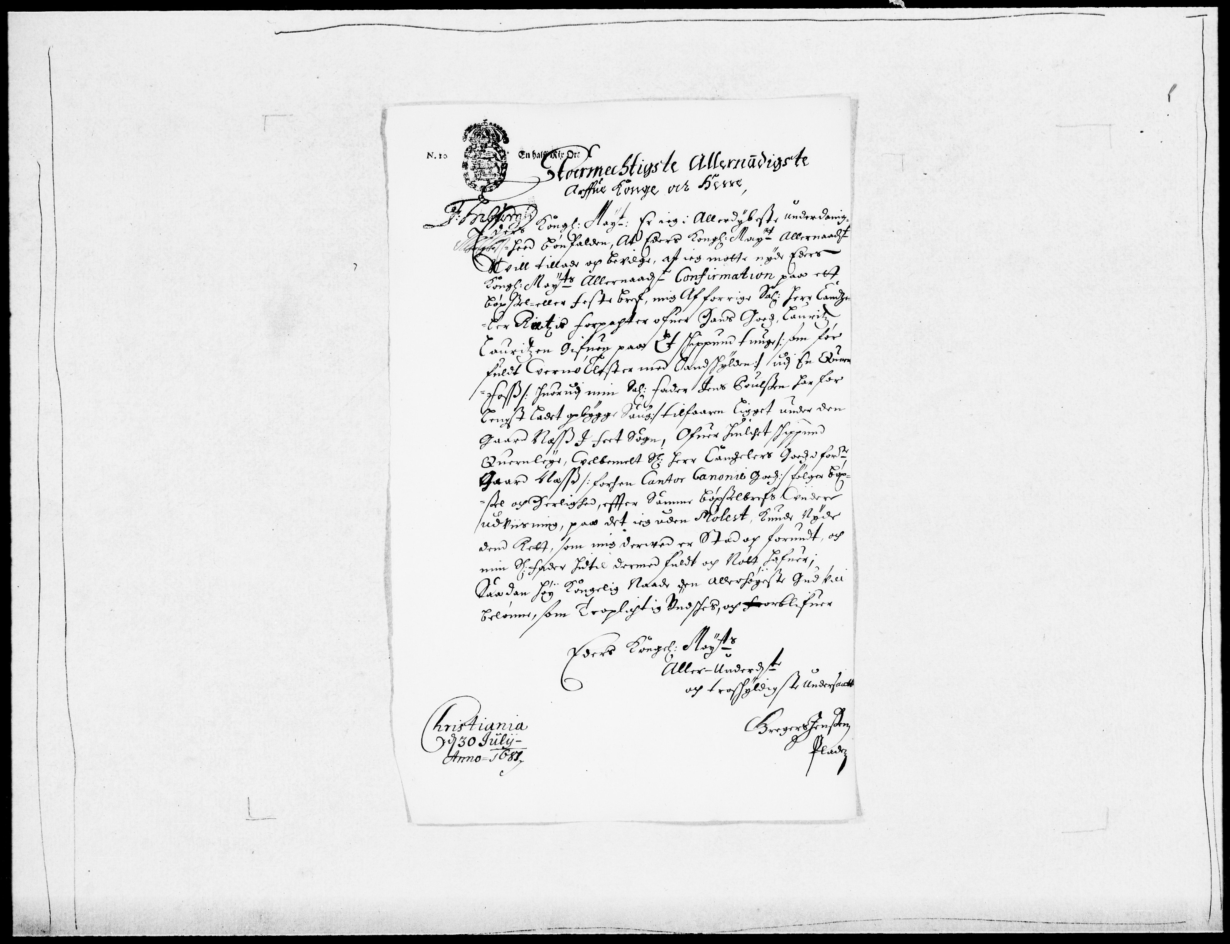 Danske Kanselli 1572-1799, AV/RA-EA-3023/F/Fc/Fcc/Fcca/L0034: Norske innlegg 1572-1799, 1681-1682, p. 84