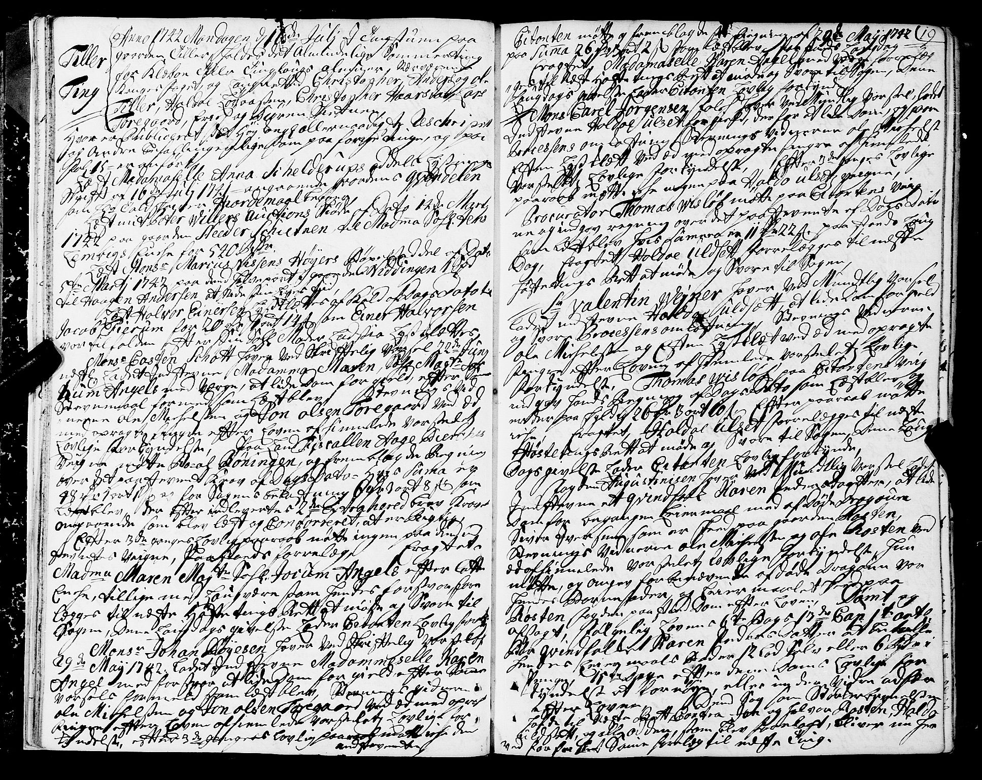 Strinda og Selbu sorenskriveri, AV/SAT-A-0015/1/1A/L0010: Tingbok 9, 1742-1747, p. 18b-19a