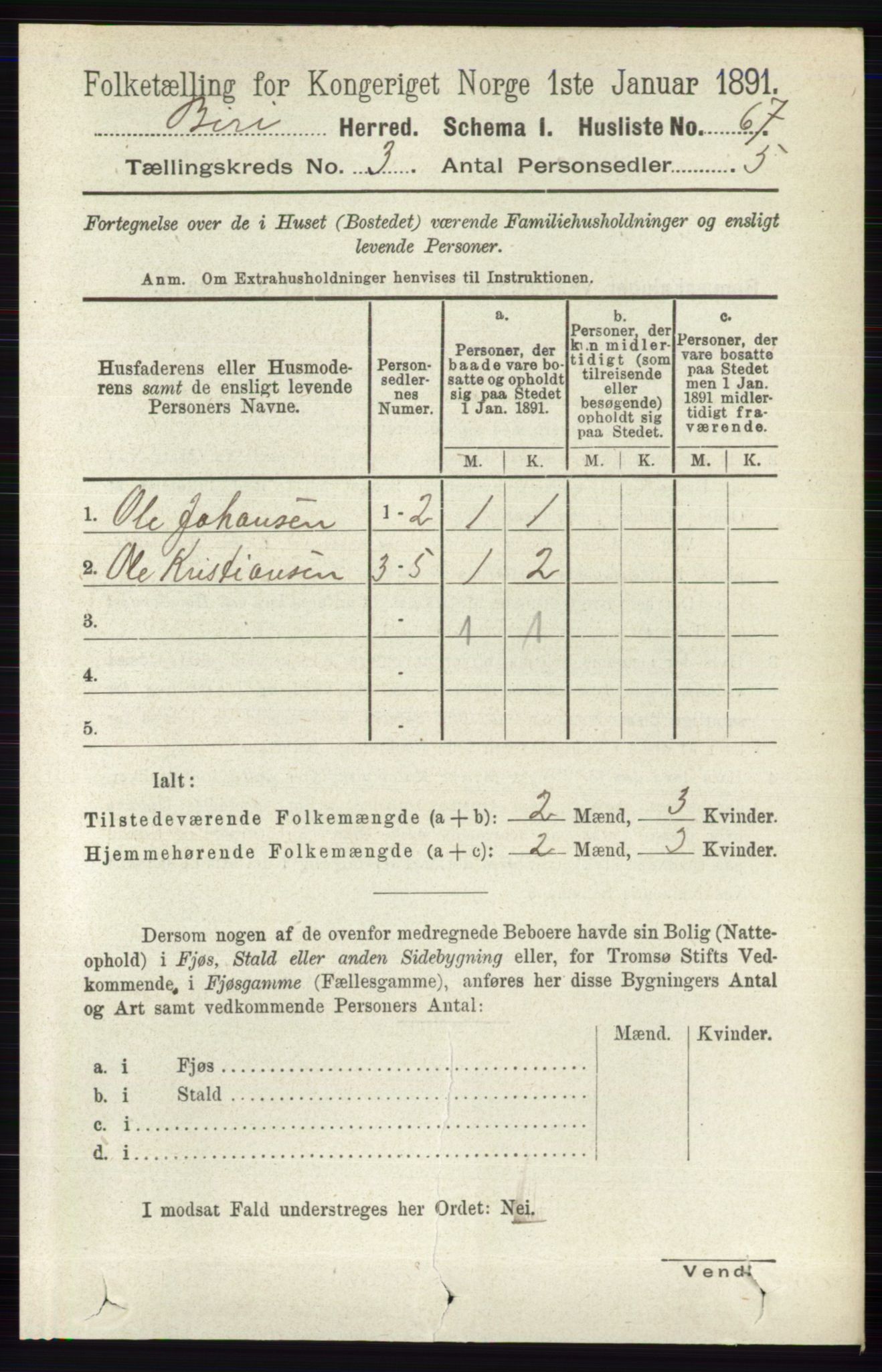 RA, 1891 census for 0525 Biri, 1891, p. 897