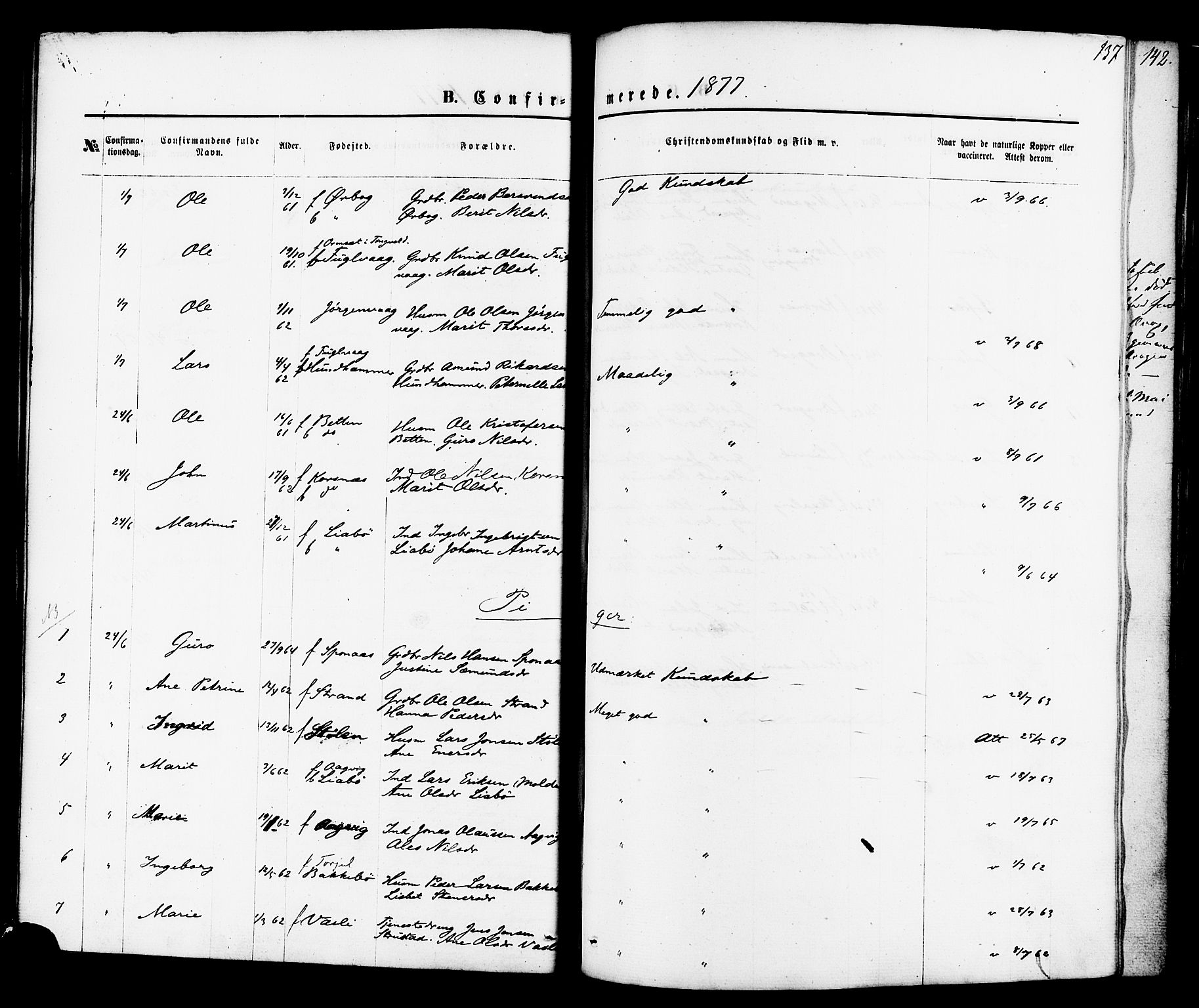 Ministerialprotokoller, klokkerbøker og fødselsregistre - Møre og Romsdal, AV/SAT-A-1454/576/L0884: Parish register (official) no. 576A02, 1865-1879, p. 137