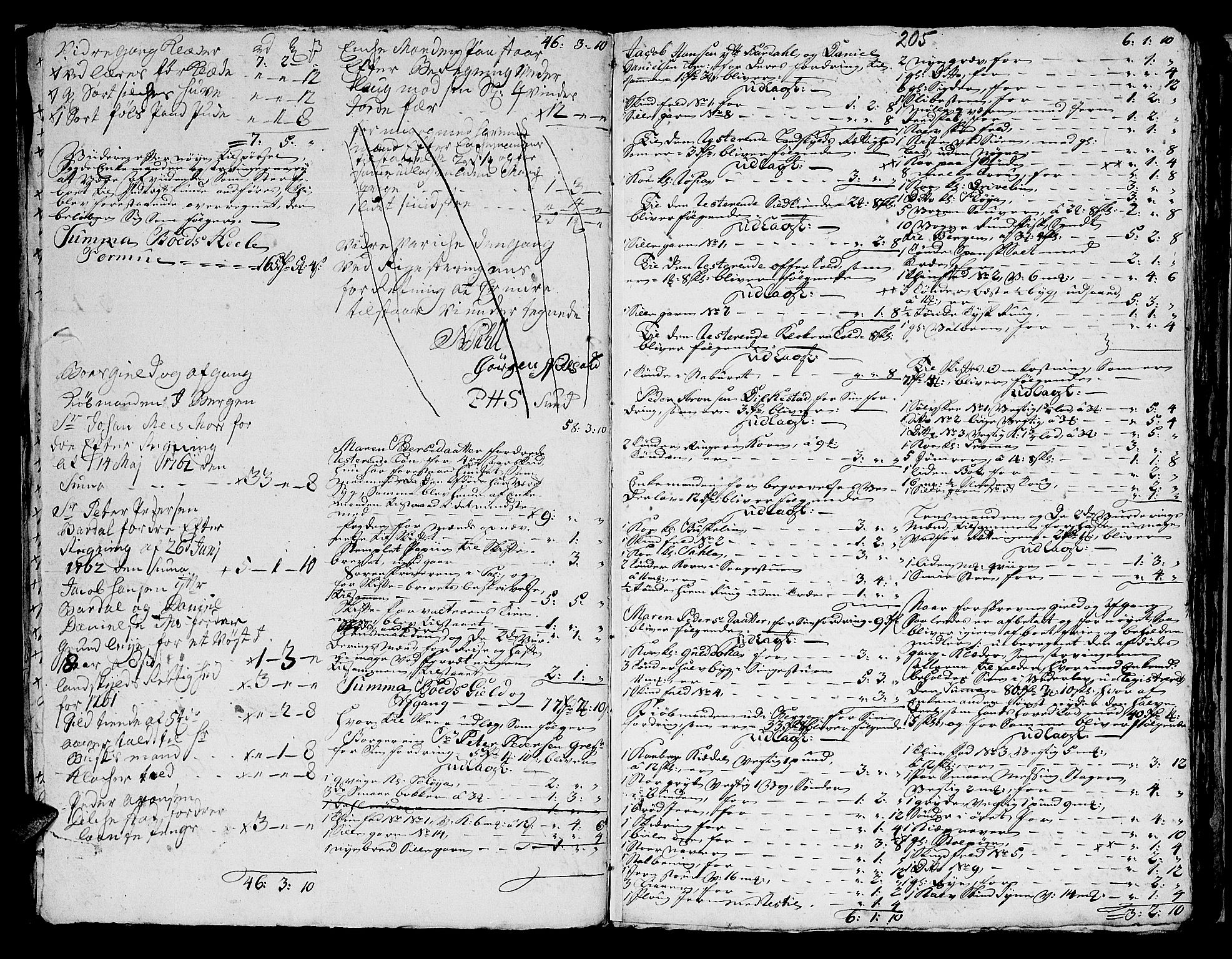 Helgeland sorenskriveri, AV/SAT-A-0004/3/3A/L0051: Konseptprotokoll 36, 1762, p. 204b-205a