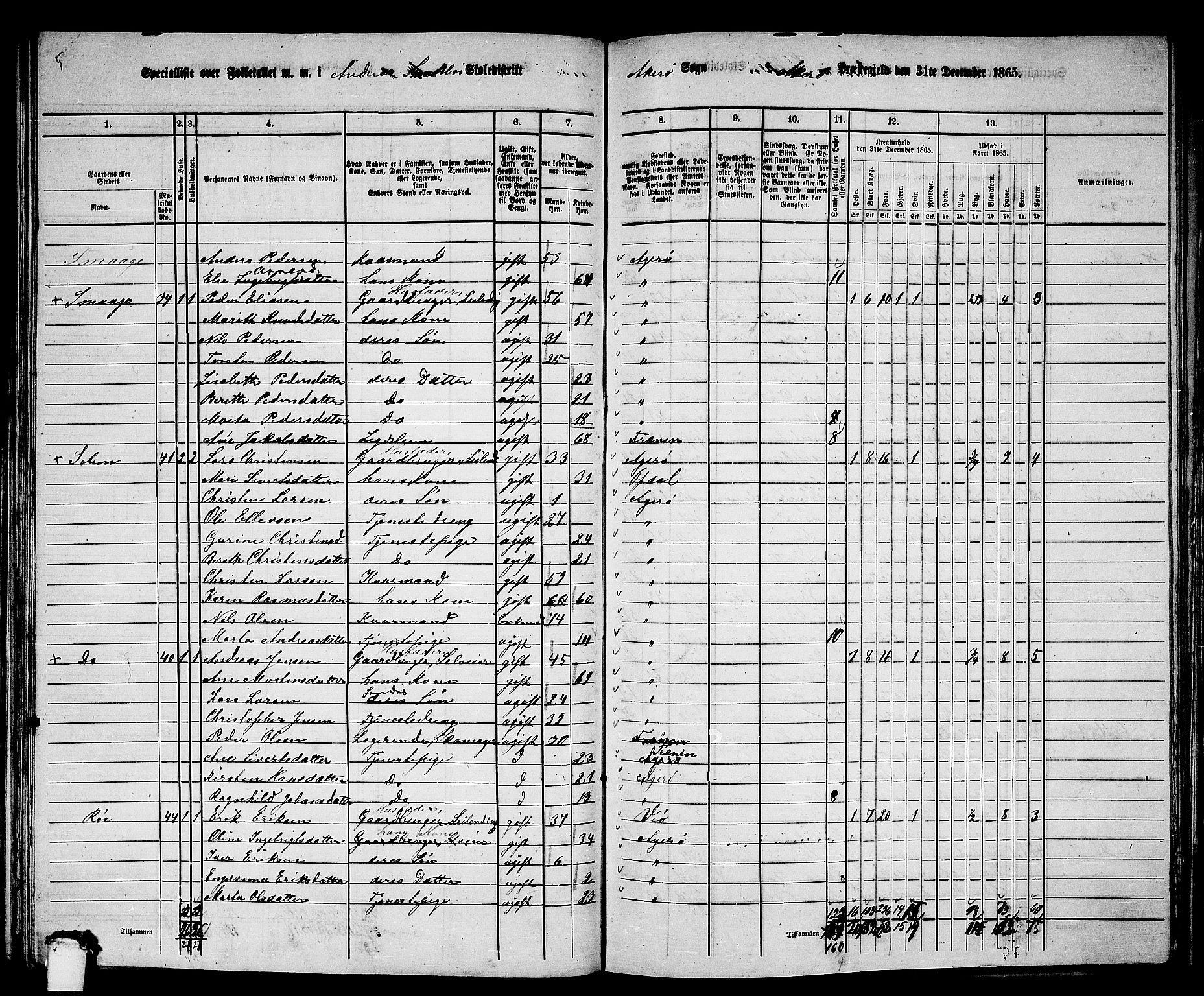 RA, 1865 census for Aukra, 1865, p. 87