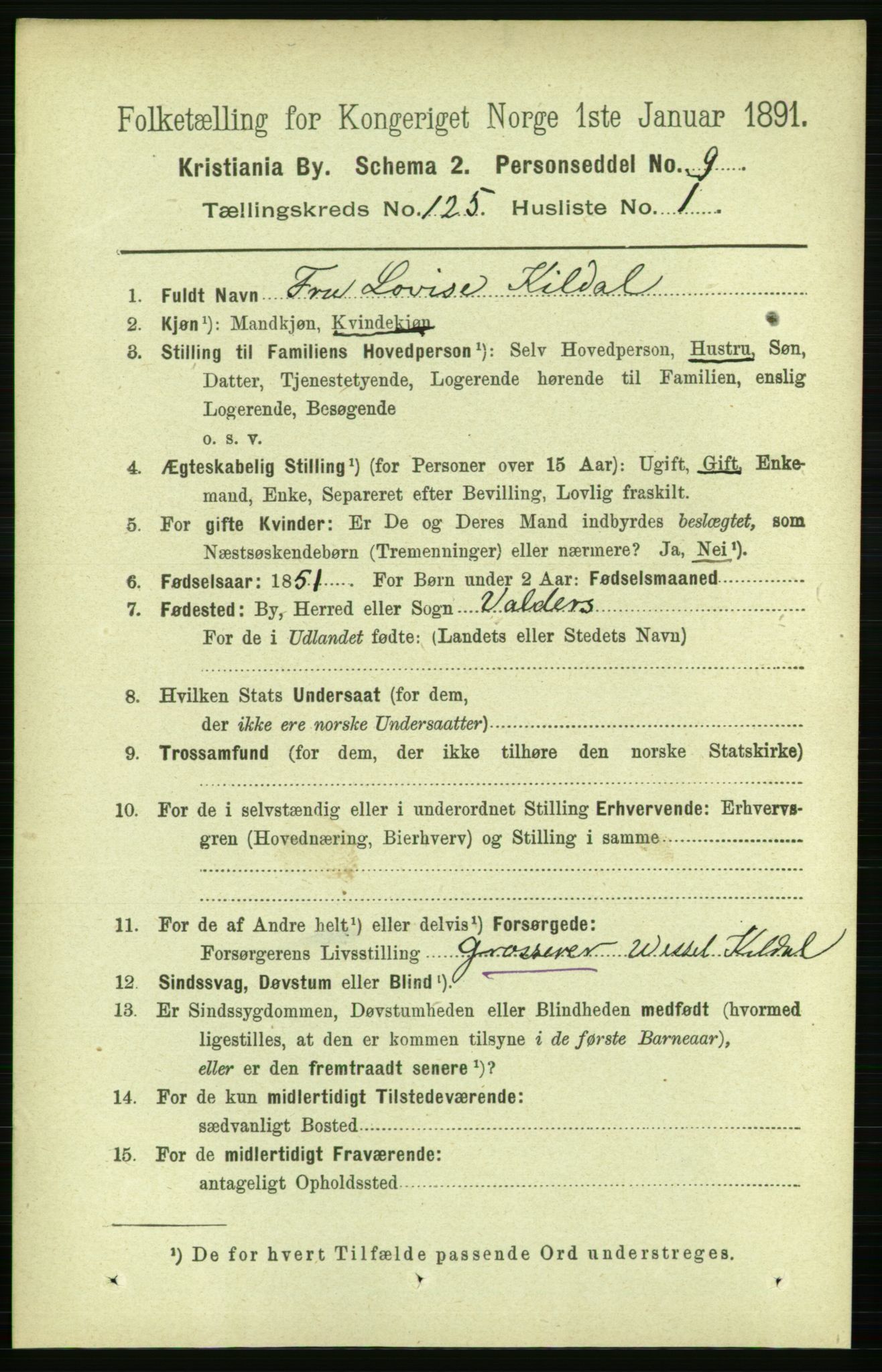 RA, 1891 census for 0301 Kristiania, 1891, p. 66374