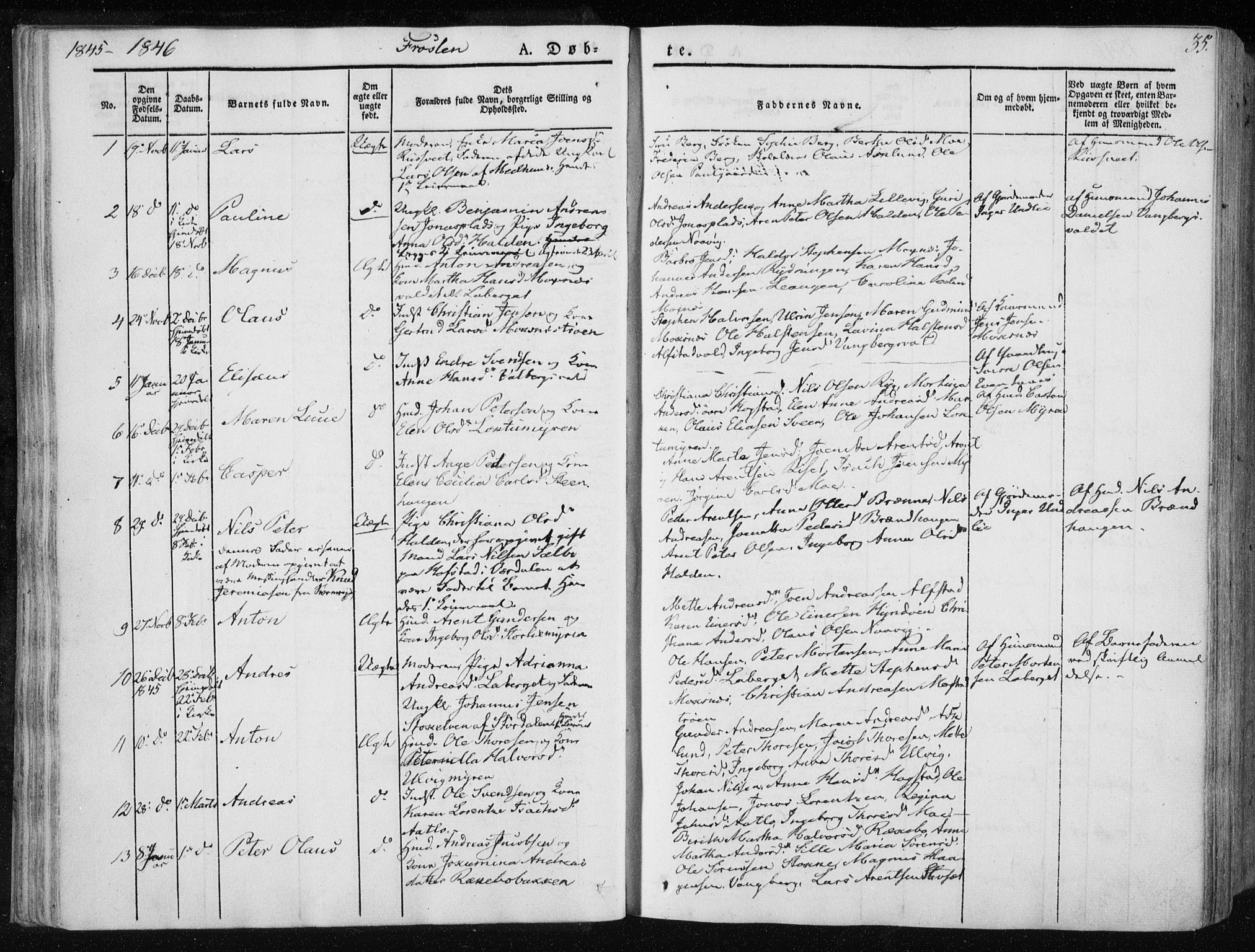 Ministerialprotokoller, klokkerbøker og fødselsregistre - Nord-Trøndelag, SAT/A-1458/713/L0115: Parish register (official) no. 713A06, 1838-1851, p. 35