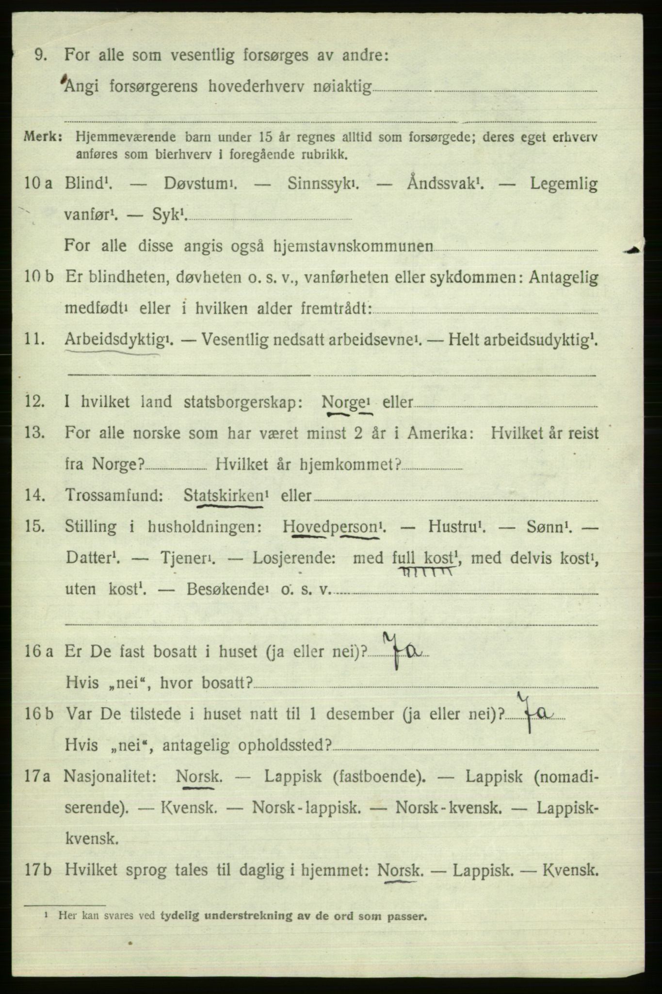 SATØ, 1920 census for Alta, 1920, p. 6048