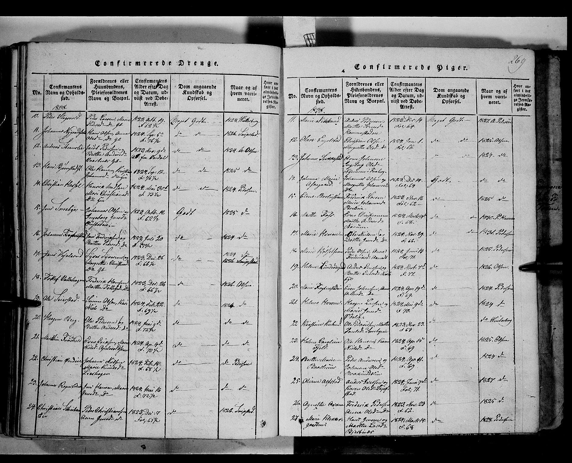 Østre Toten prestekontor, AV/SAH-PREST-104/H/Ha/Haa/L0001: Parish register (official) no. 1, 1828-1839, p. 269