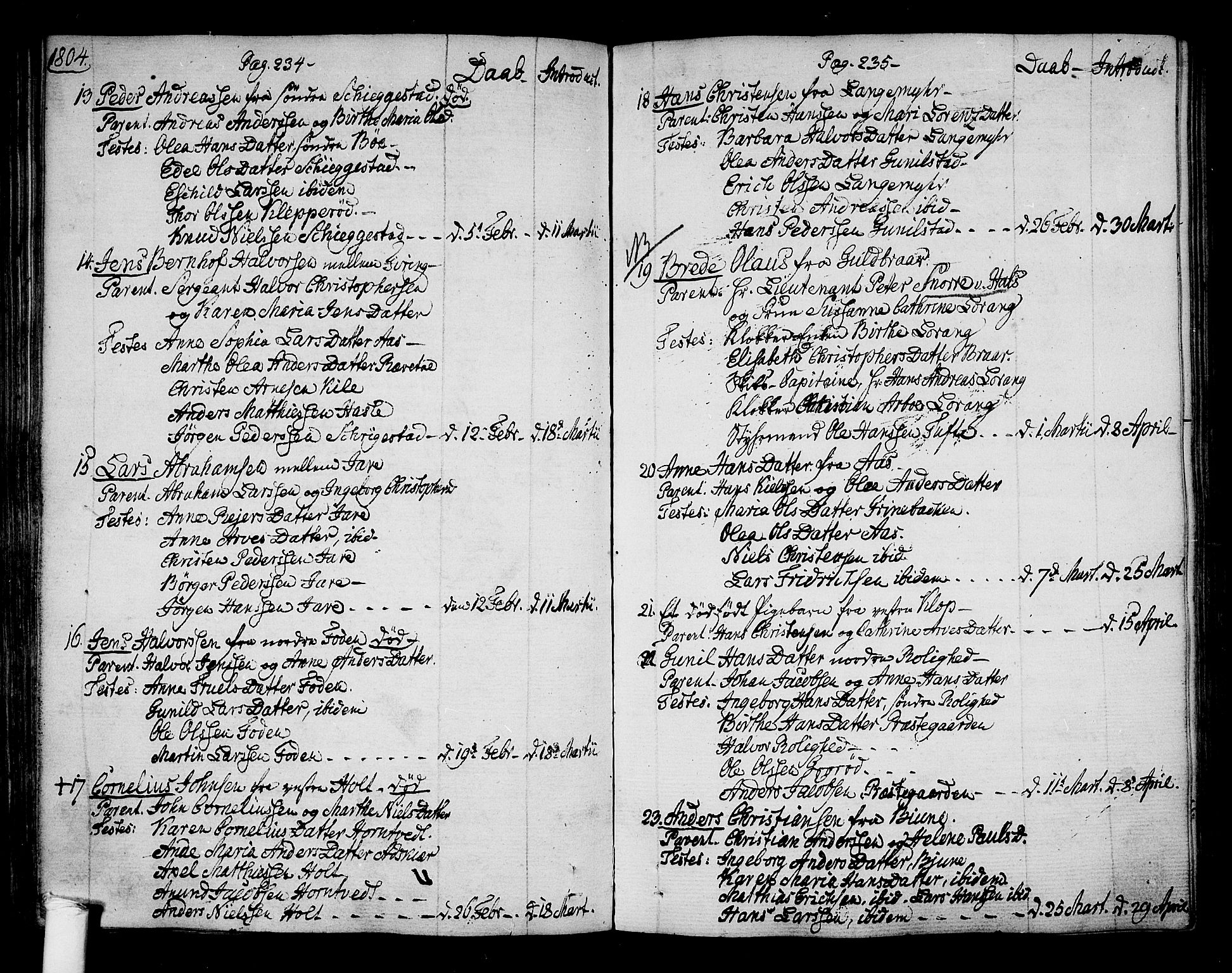Ramnes kirkebøker, AV/SAKO-A-314/F/Fa/L0003: Parish register (official) no. I 3, 1790-1813, p. 234-235