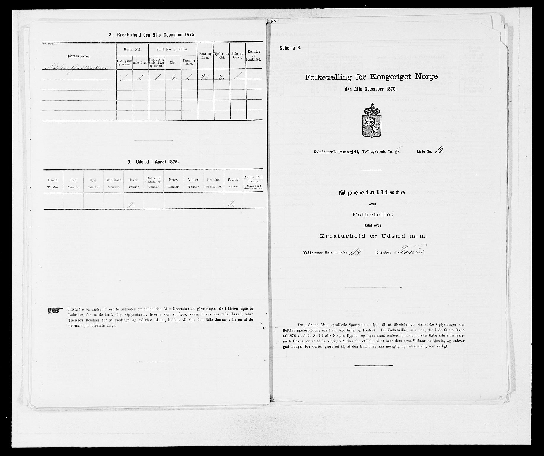 SAB, 1875 census for 1224P Kvinnherad, 1875, p. 463