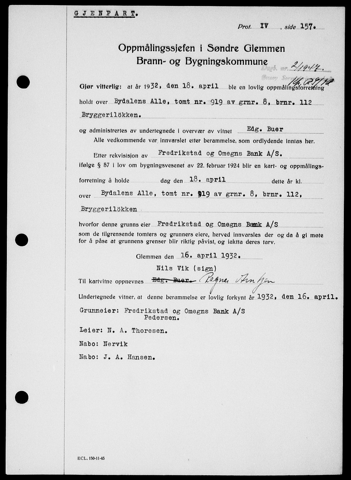 Onsøy sorenskriveri, SAO/A-10474/G/Ga/Gab/L0018: Mortgage book no. II A-18, 1946-1947, Diary no: : 2/1947