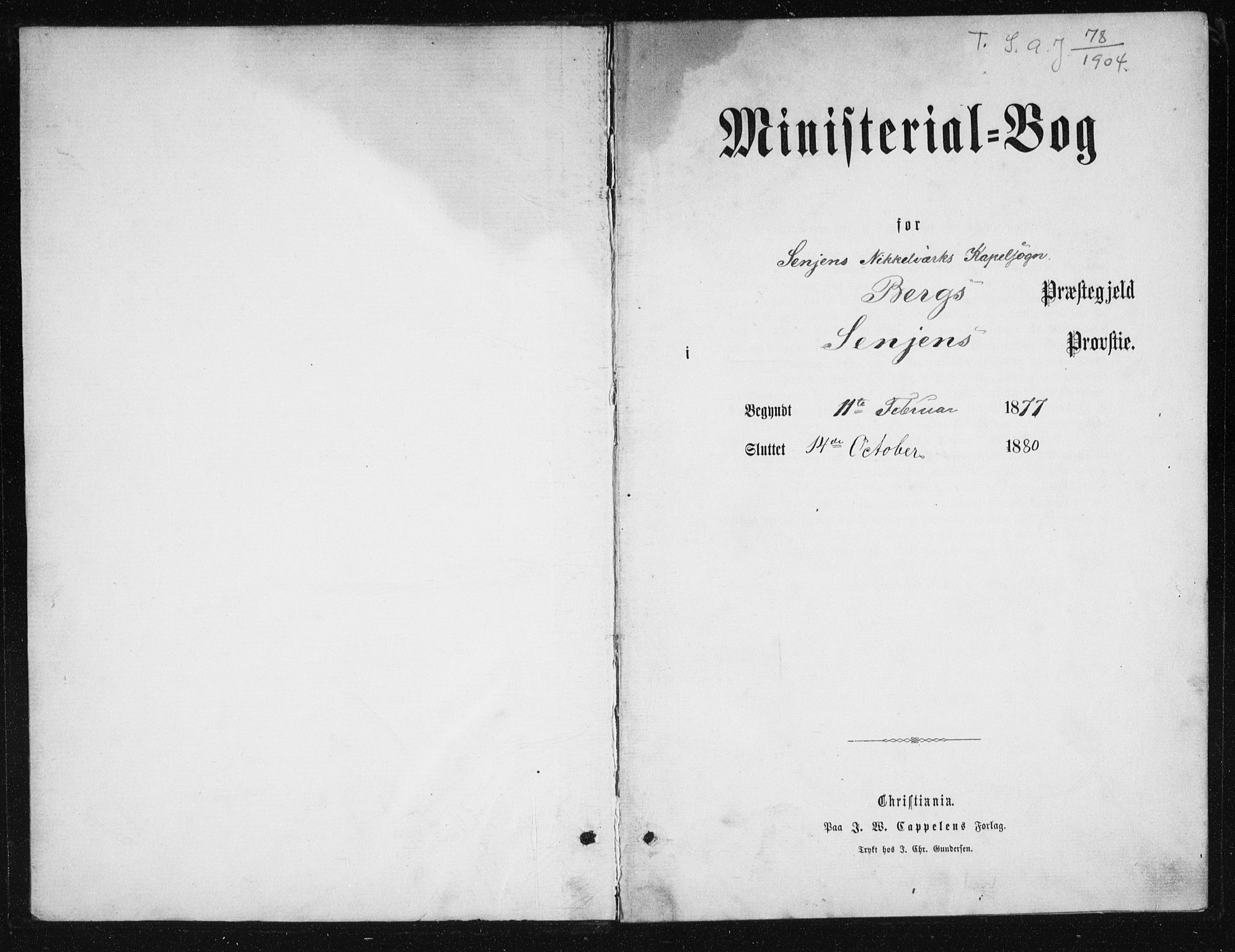 Berg sokneprestkontor, AV/SATØ-S-1318/G/Ga/Gab/L0016klokker: Parish register (copy) no. 16, 1877-1880