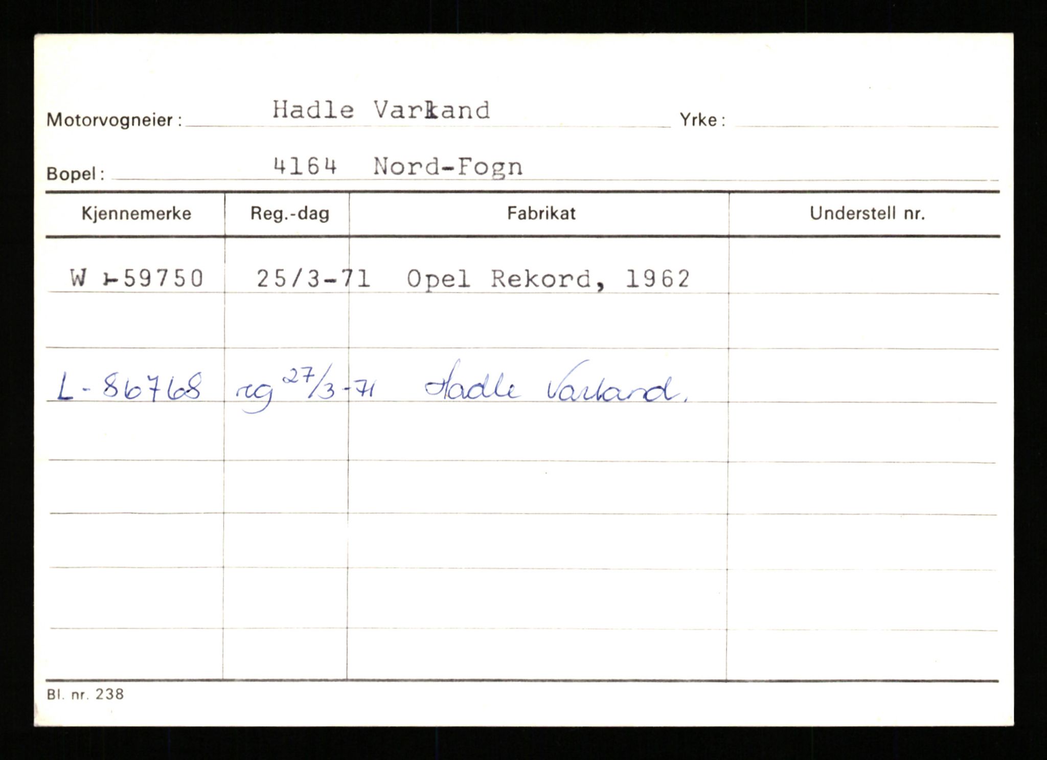 Stavanger trafikkstasjon, SAST/A-101942/0/G/L0007: Registreringsnummer: 49019 - 67460, 1930-1971, p. 2267