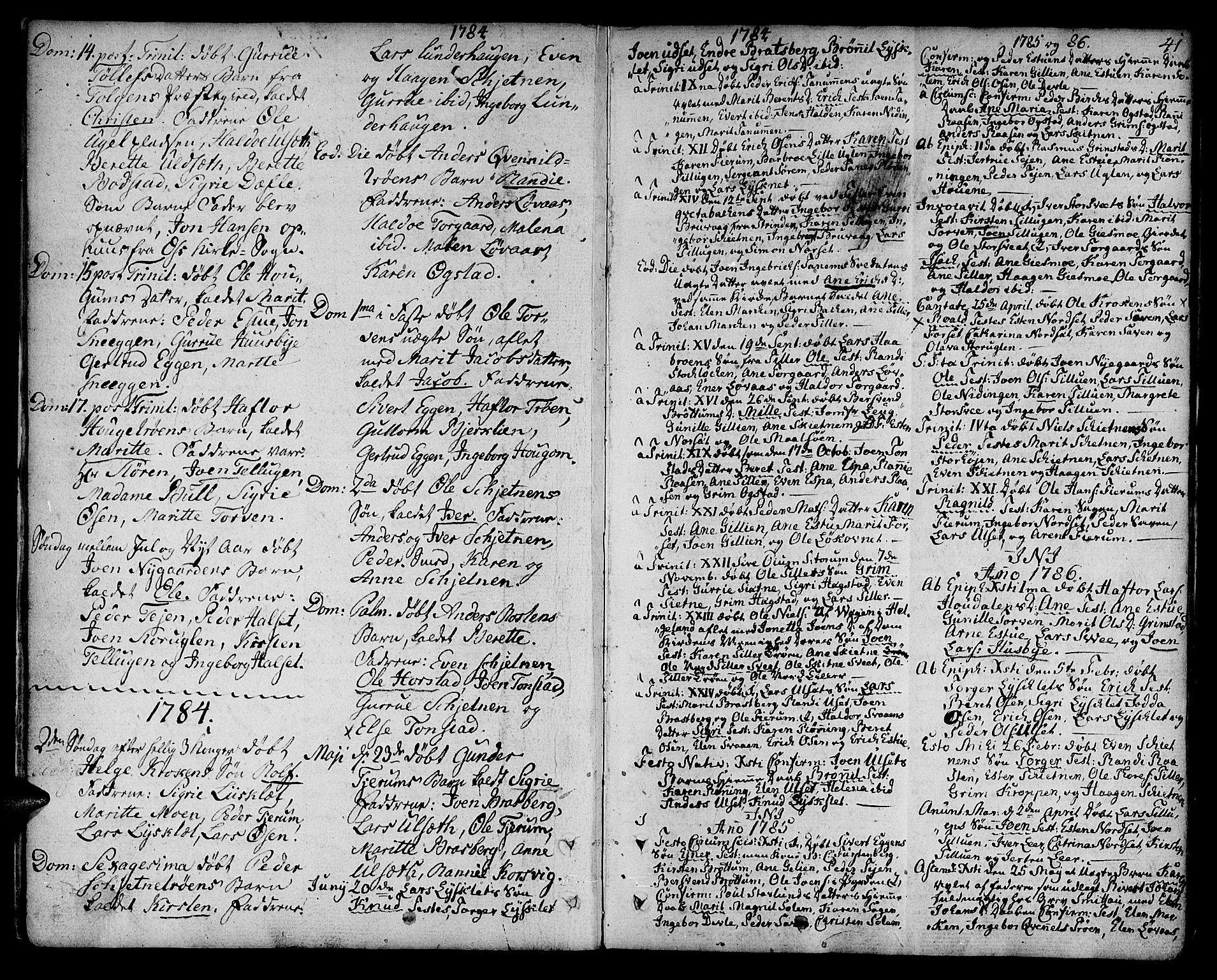 Ministerialprotokoller, klokkerbøker og fødselsregistre - Sør-Trøndelag, SAT/A-1456/618/L0438: Parish register (official) no. 618A03, 1783-1815, p. 41