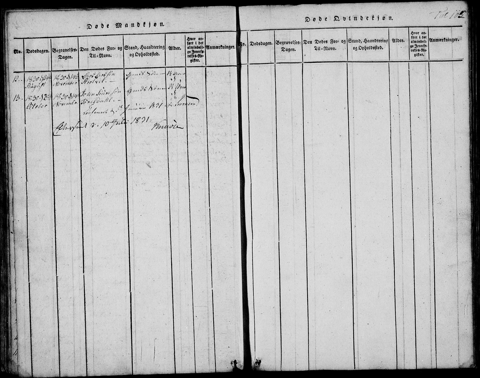 Skjold sokneprestkontor, AV/SAST-A-101847/H/Ha/Hab/L0002: Parish register (copy) no. B 2 /2, 1815-1830, p. 105