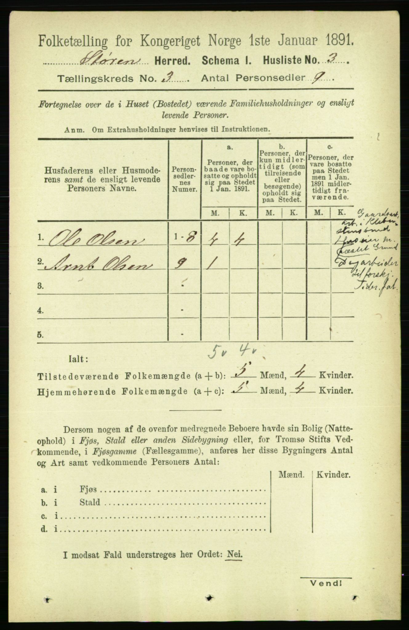 RA, 1891 census for 1648 Støren, 1891, p. 726