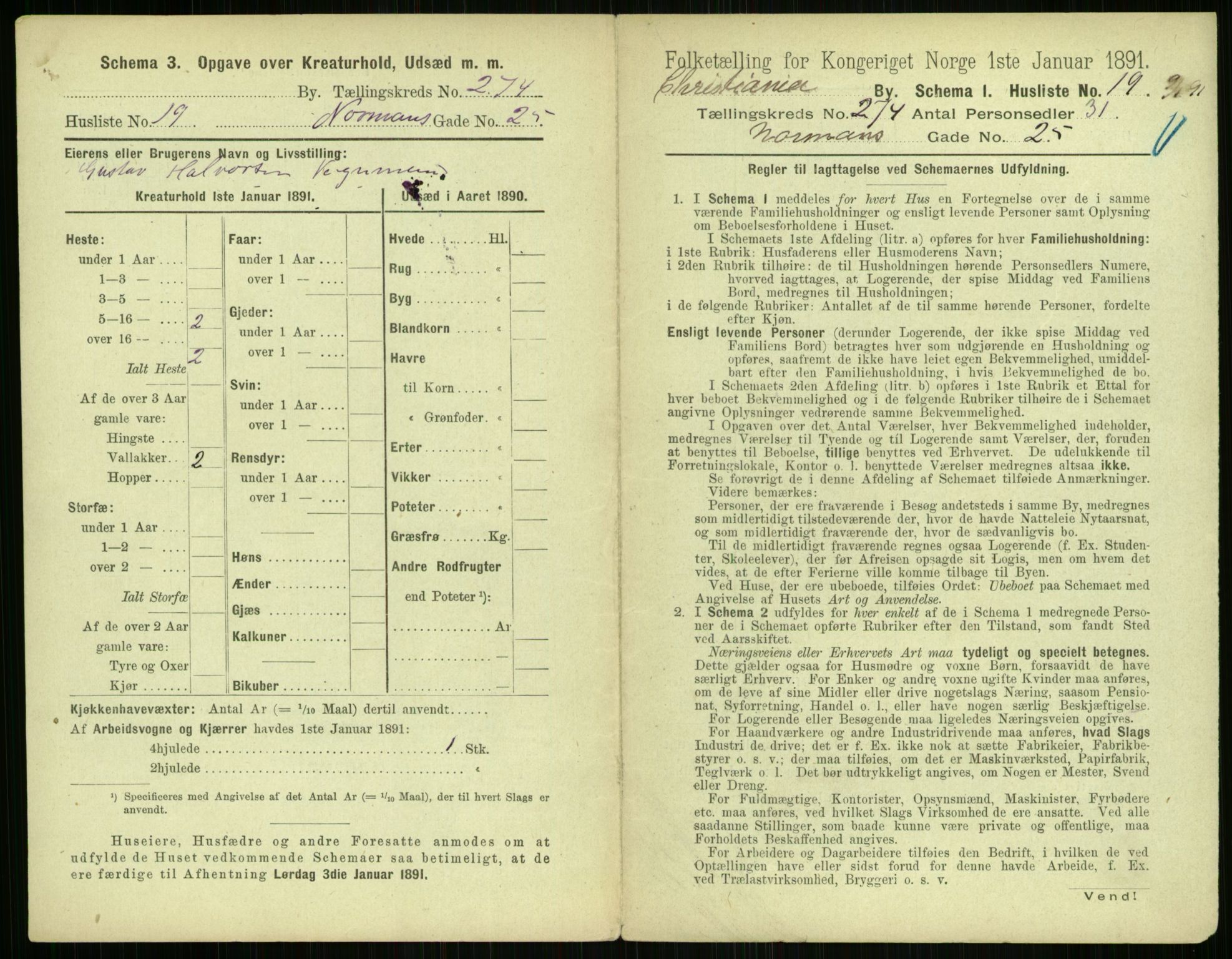 RA, 1891 census for 0301 Kristiania, 1891, p. 166390