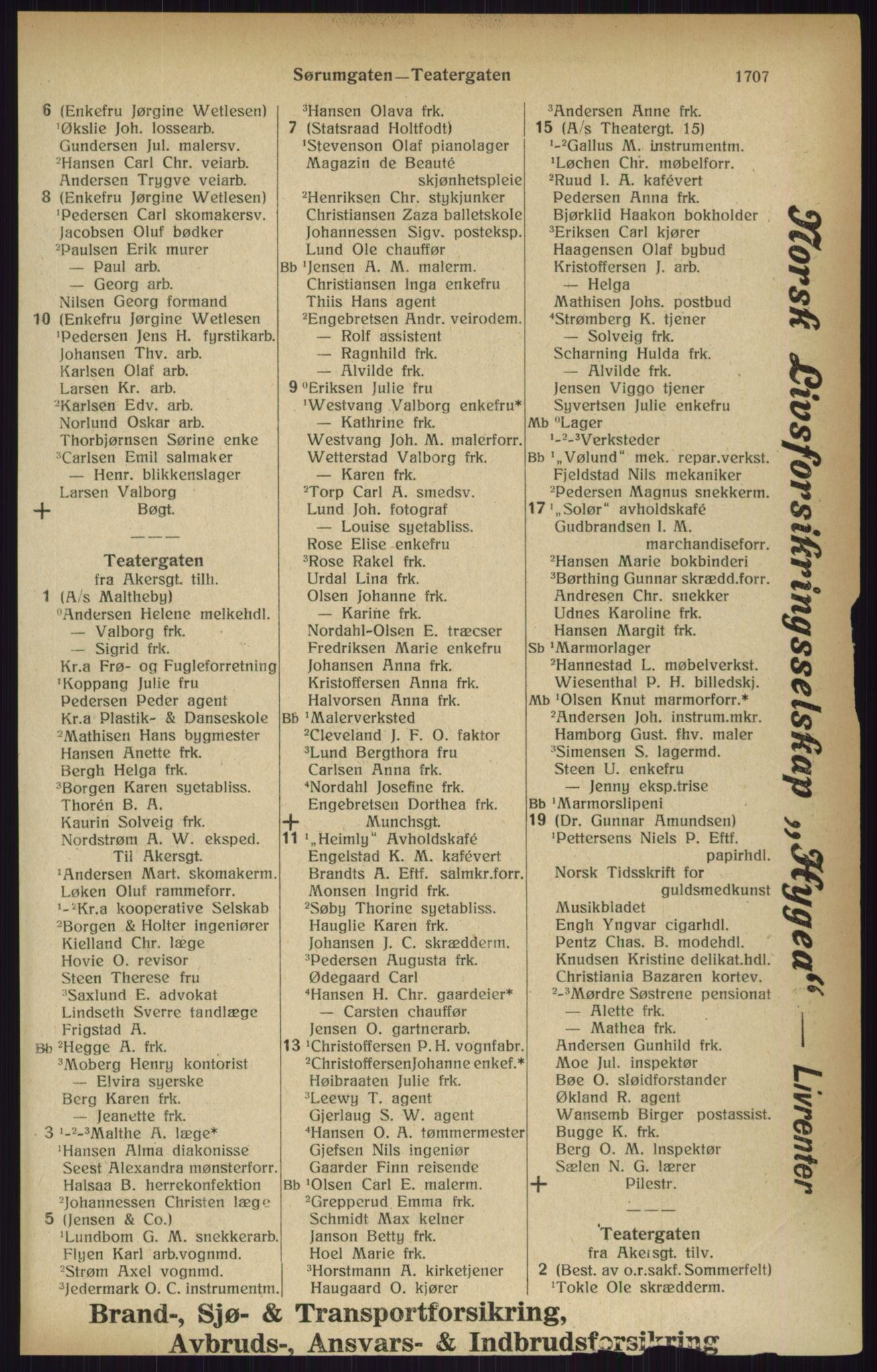 Kristiania/Oslo adressebok, PUBL/-, 1916, p. 1707
