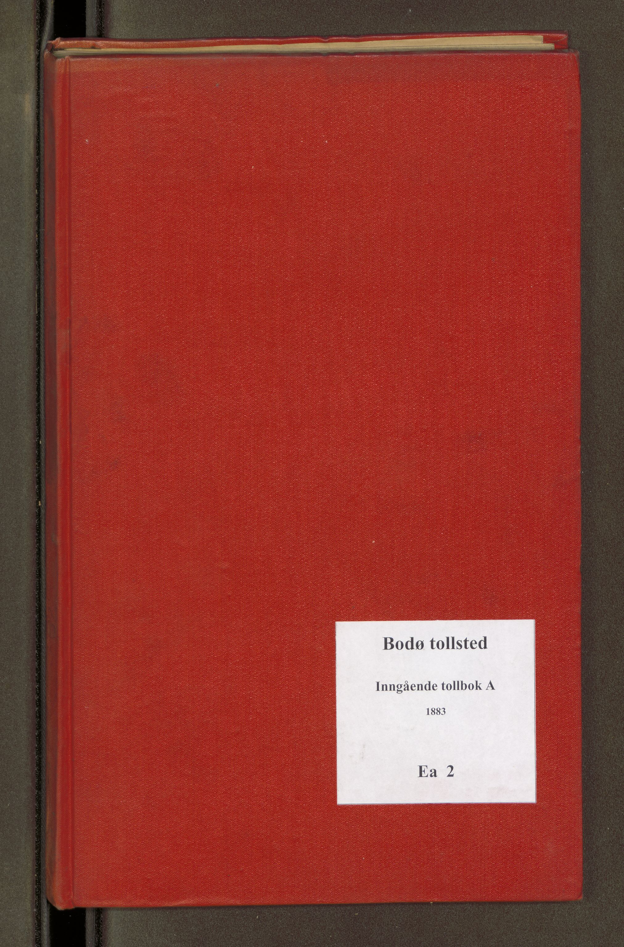 Bodø tollsted, AV/SAT-A-2008/1/E/Ea/L0002: Inngående tollbok A, 1883