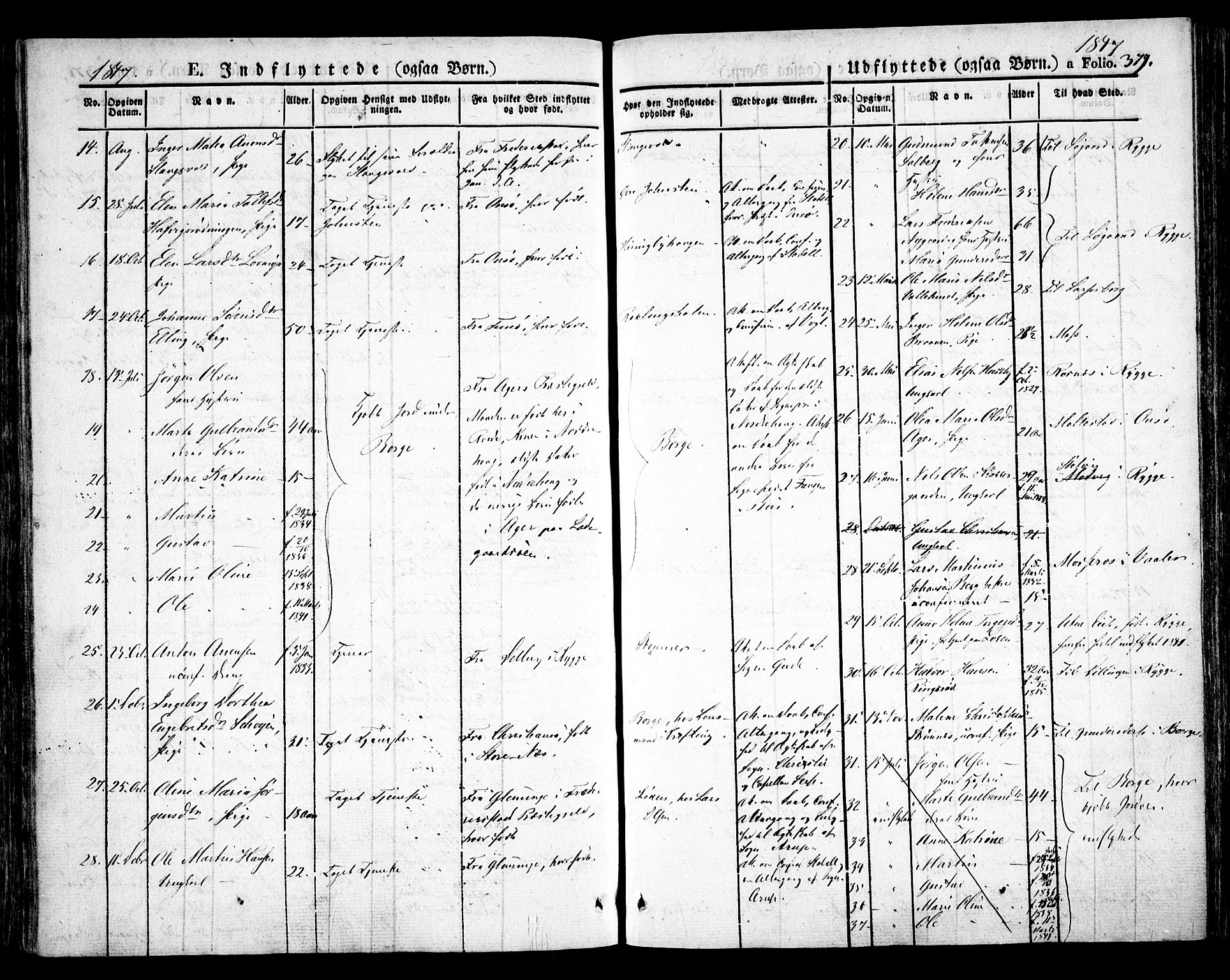 Råde prestekontor kirkebøker, AV/SAO-A-2009/F/Fa/L0005: Parish register (official) no. 5, 1830-1853, p. 379