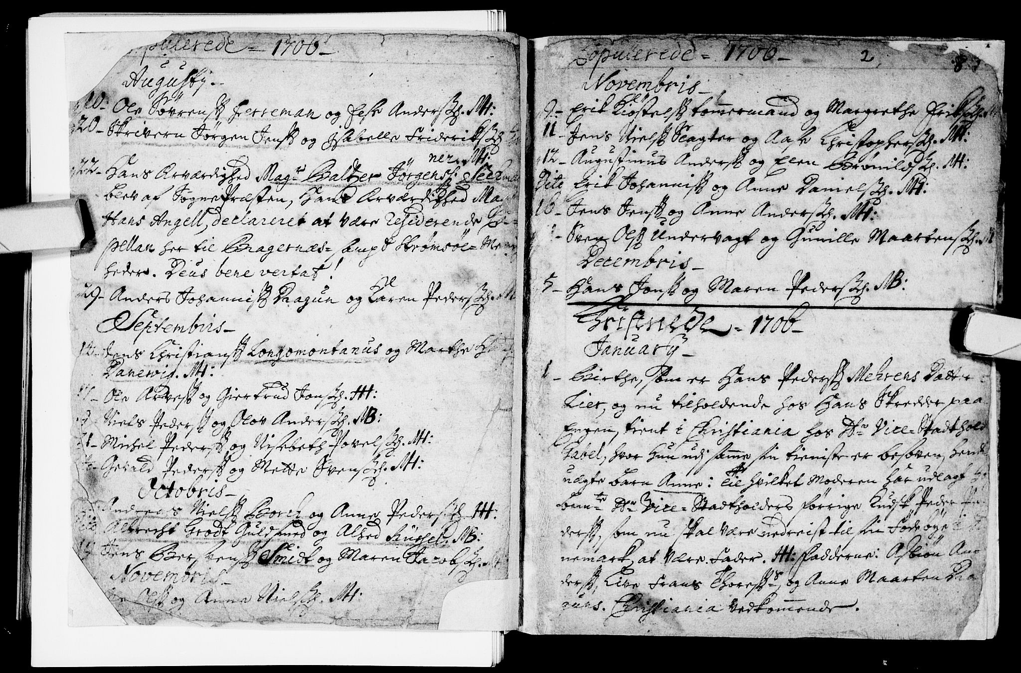 Bragernes kirkebøker, AV/SAKO-A-6/F/Fa/L0003: Parish register (official) no. I 3, 1706-1734, p. 8