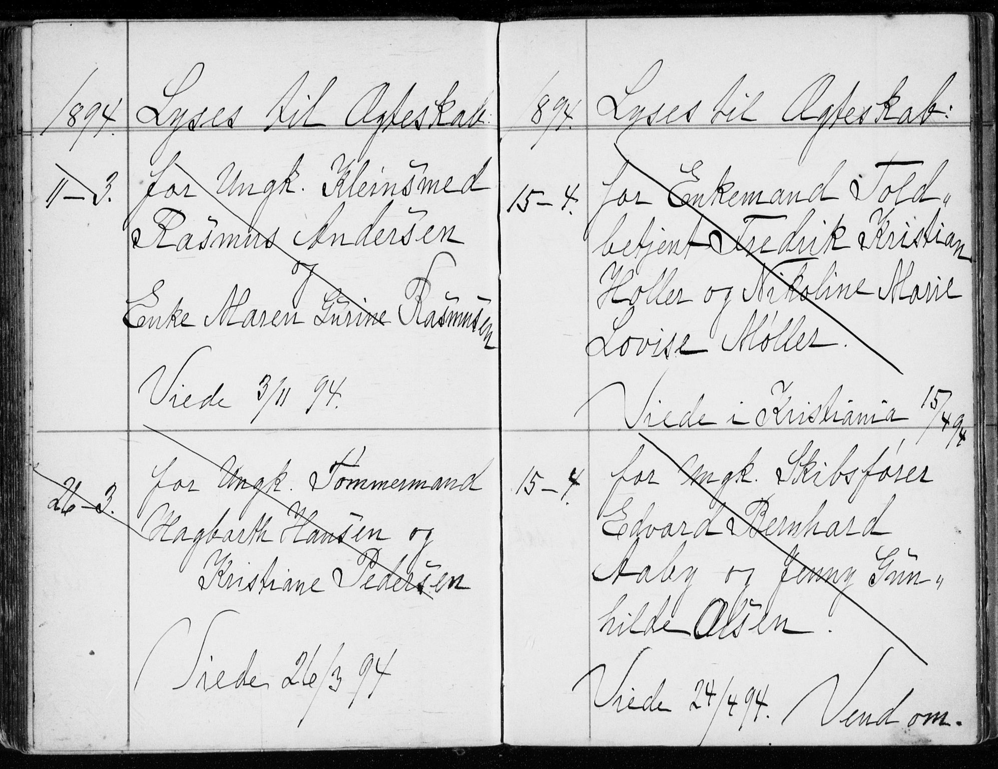 Strømsø kirkebøker, AV/SAKO-A-246/H/Ha/L0007: Banns register no. 7, 1884-1896