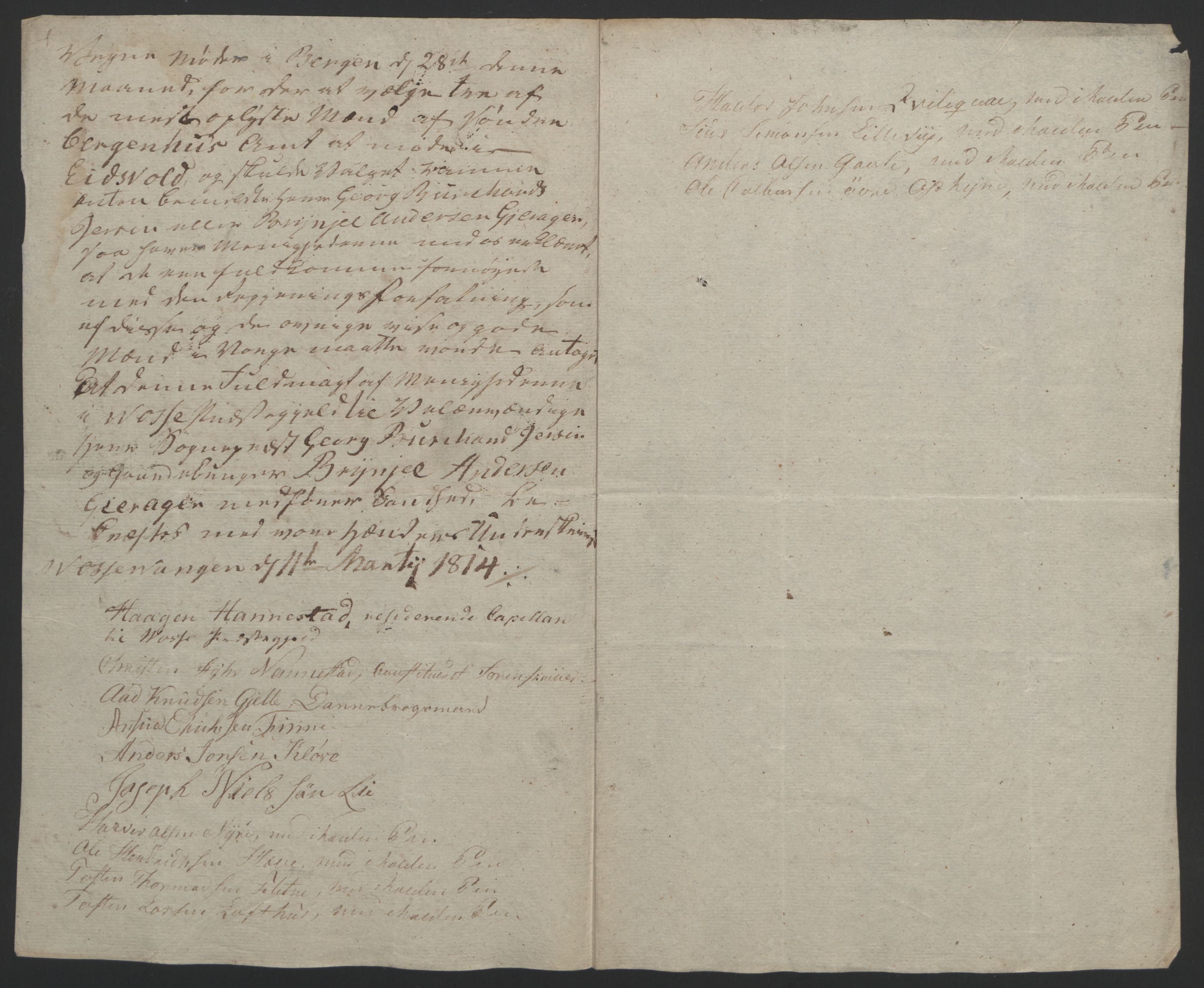 Statsrådssekretariatet, RA/S-1001/D/Db/L0008: Fullmakter for Eidsvollsrepresentantene i 1814. , 1814, p. 306