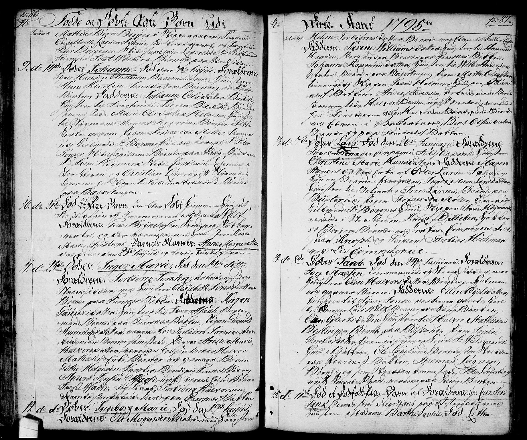 Halden prestekontor Kirkebøker, SAO/A-10909/F/Fa/L0002: Parish register (official) no. I 2, 1792-1812, p. 86-87
