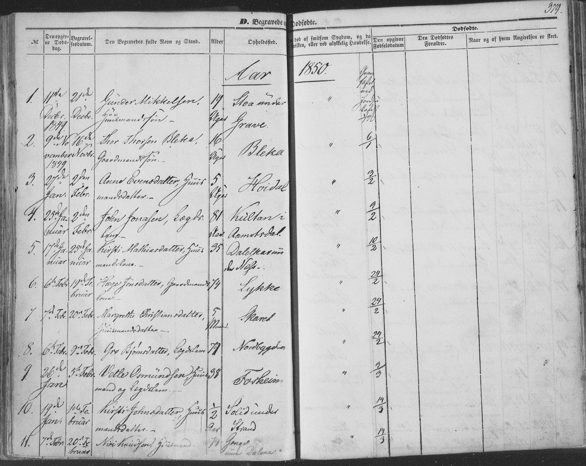 Seljord kirkebøker, SAKO/A-20/F/Fa/L012b: Parish register (official) no. I 12B, 1850-1865, p. 379