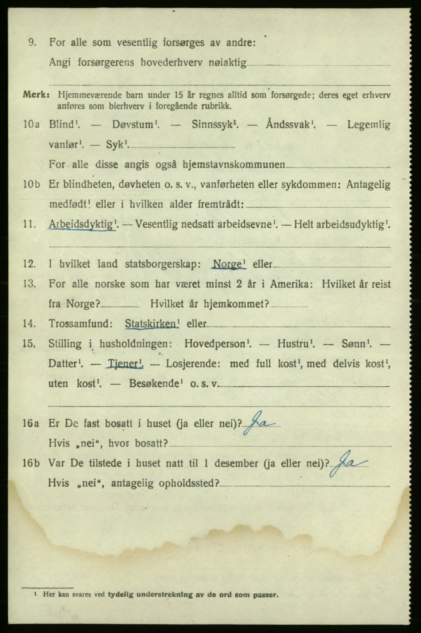 SAO, 1920 census for Fredrikshald, 1920, p. 22852