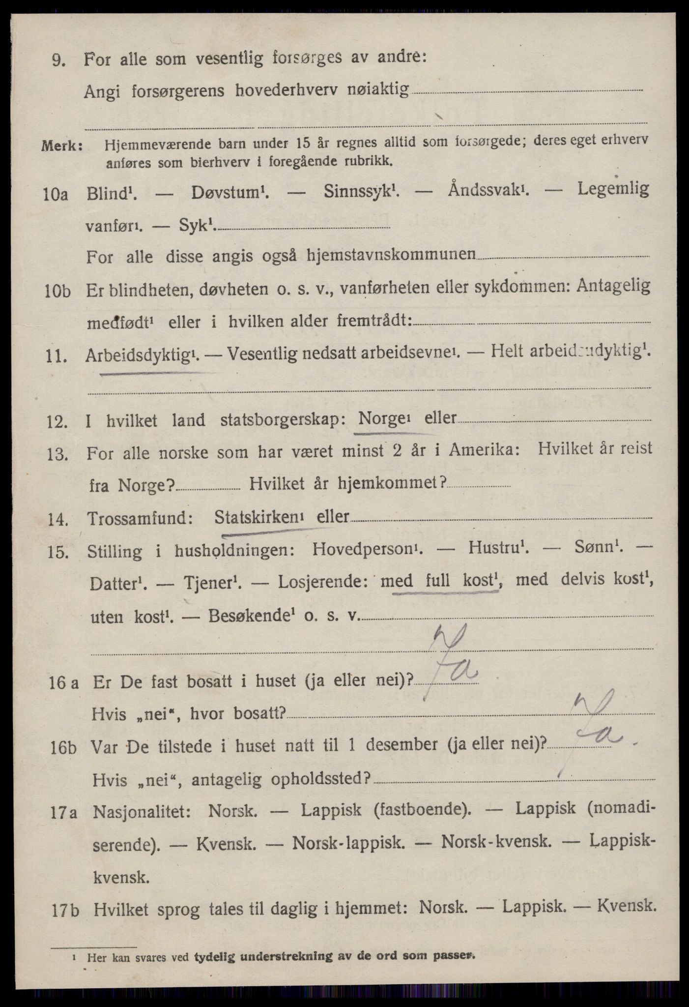 SAT, 1920 census for Meldal, 1920, p. 3632