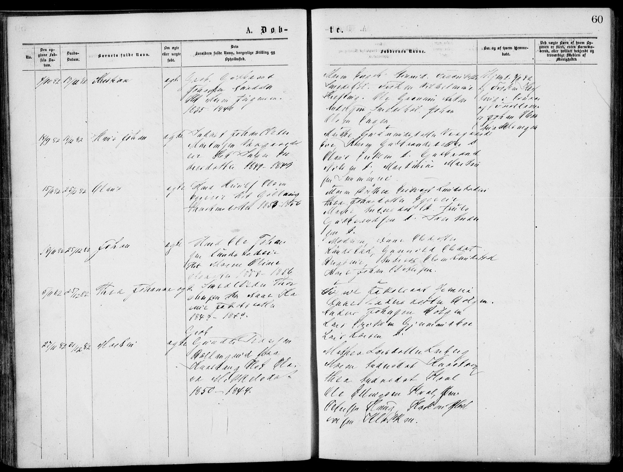 Norderhov kirkebøker, SAKO/A-237/G/Gb/L0001: Parish register (copy) no. II 1, 1876-1899, p. 60