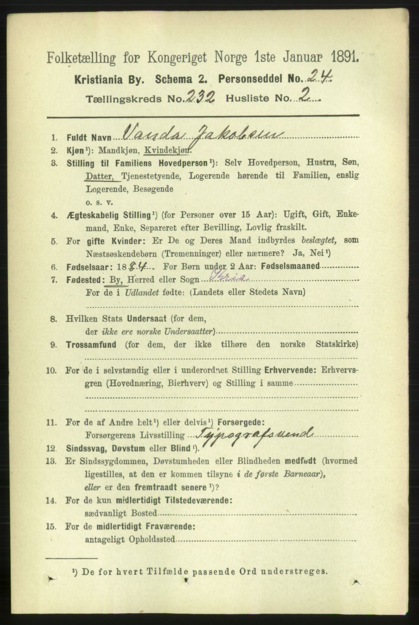 RA, 1891 census for 0301 Kristiania, 1891, p. 142906