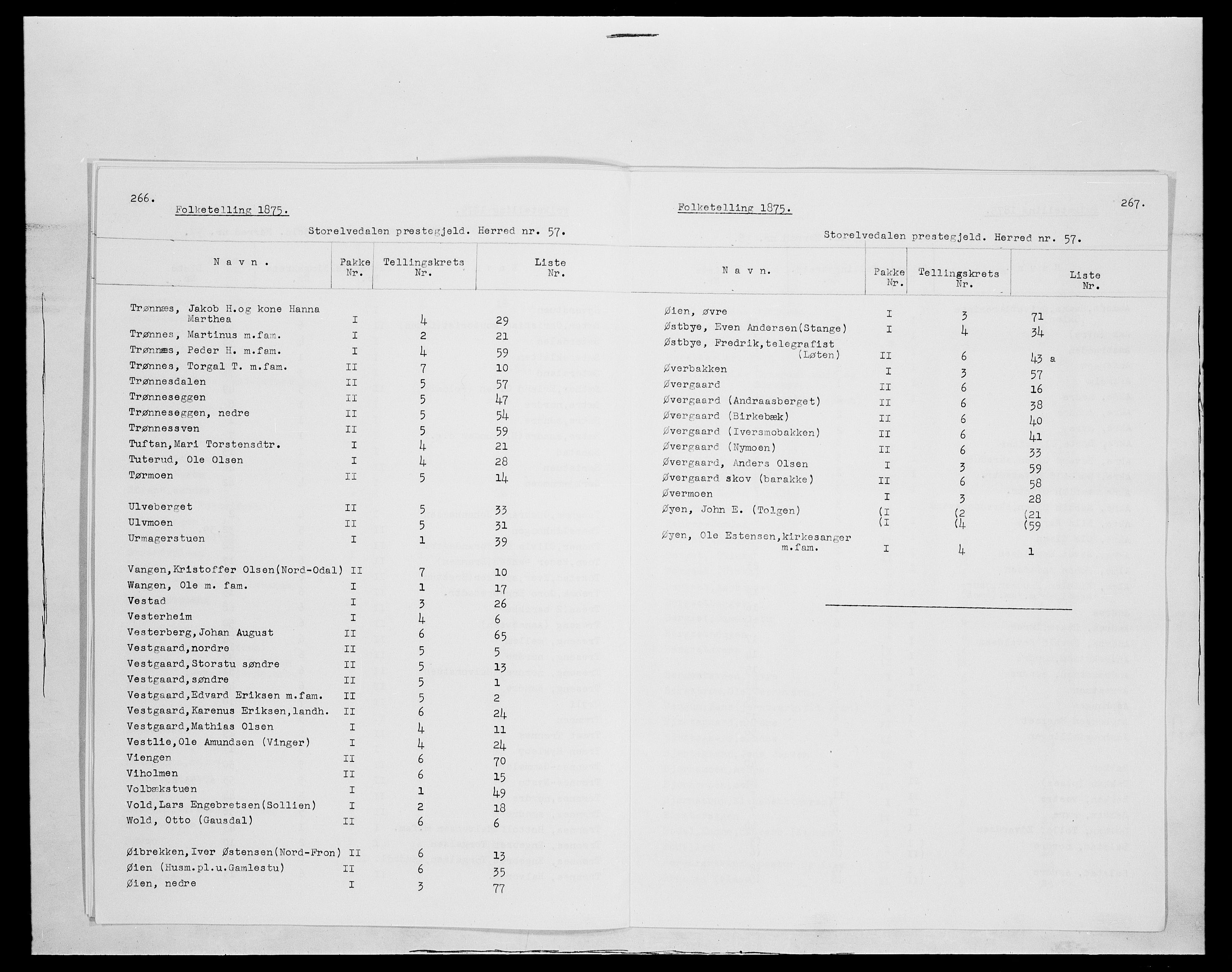 SAH, 1875 census for 0430P Stor-Elvdal, 1875, p. 10