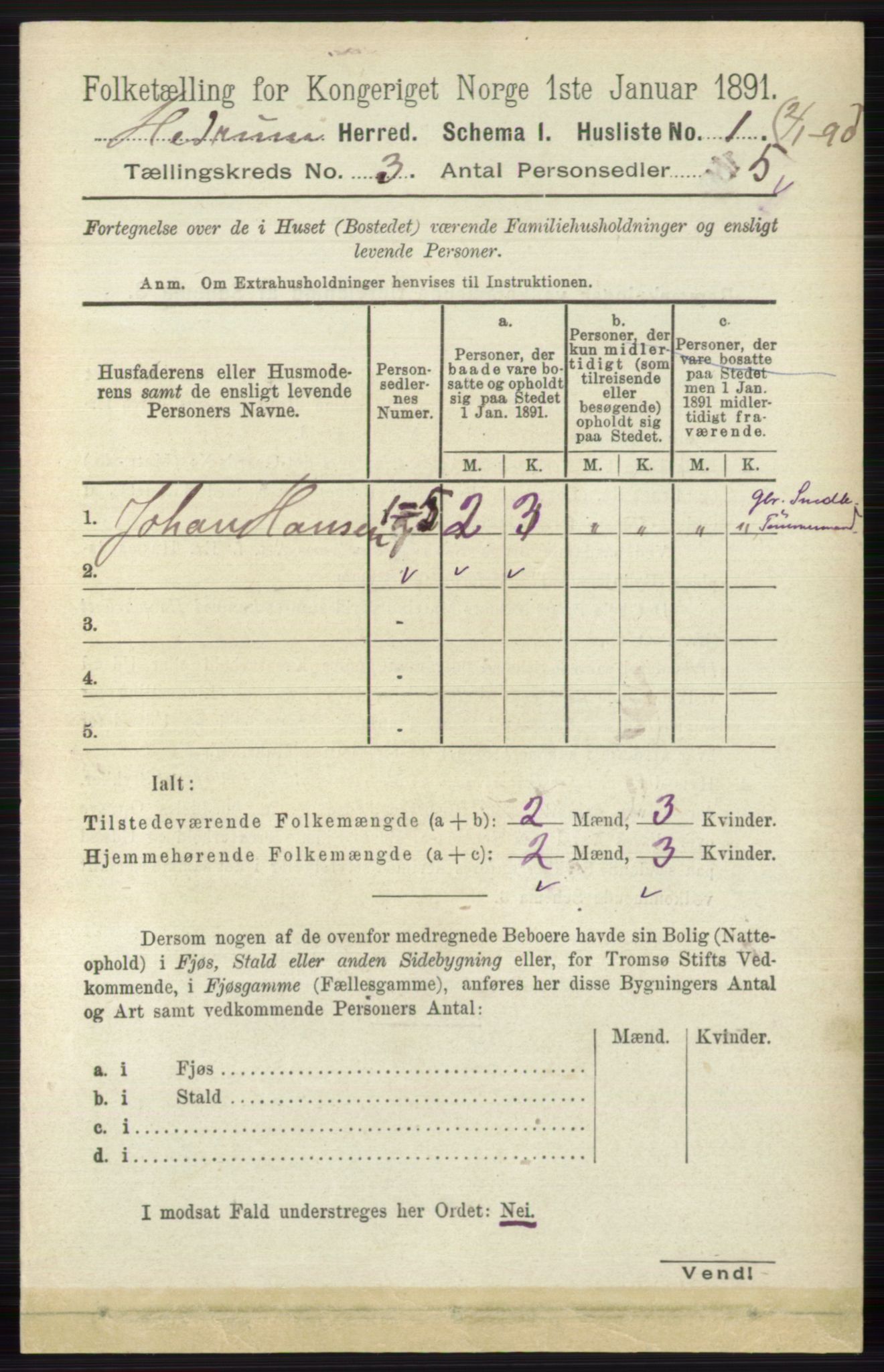 RA, 1891 census for 0727 Hedrum, 1891, p. 920