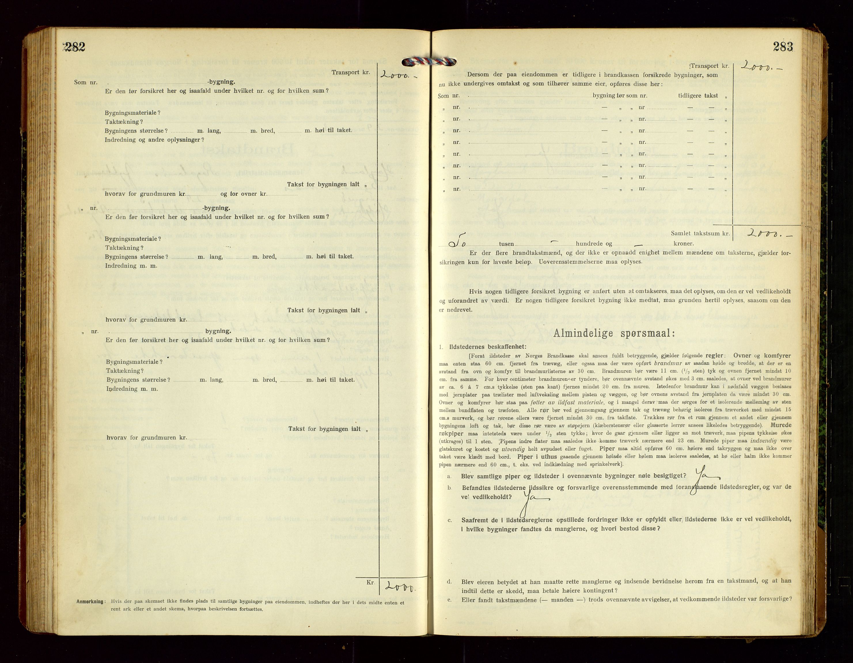 Høyland/Sandnes lensmannskontor, SAST/A-100166/Gob/L0003: "Brandtakstprotokol", 1918-1924, p. 282-283