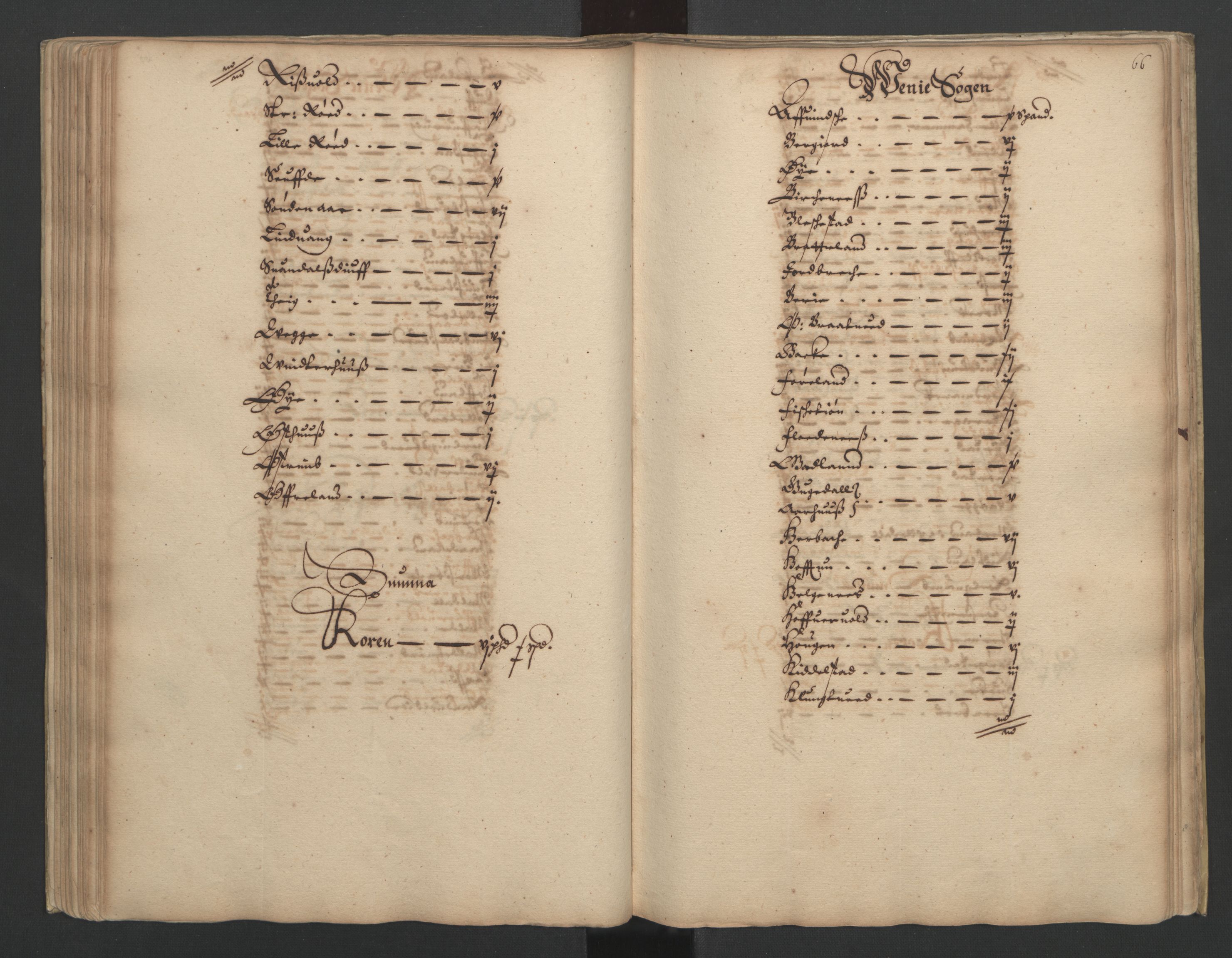 Rentekammeret inntil 1814, Realistisk ordnet avdeling, RA/EA-4070/L/L0023/0002: Stavanger lagdømme: / [B]: Kronens jordebok., 1661, p. 65b-66a