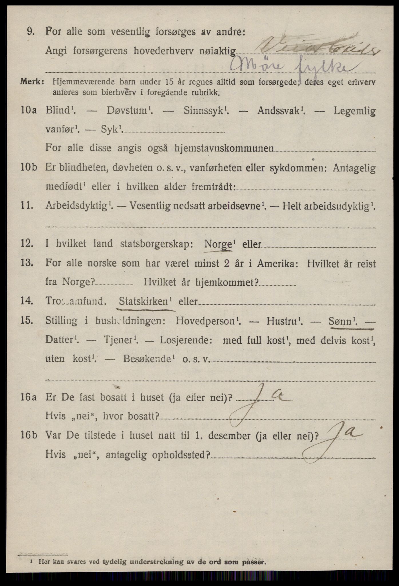 SAT, 1920 census for Bolsøy, 1920, p. 6560