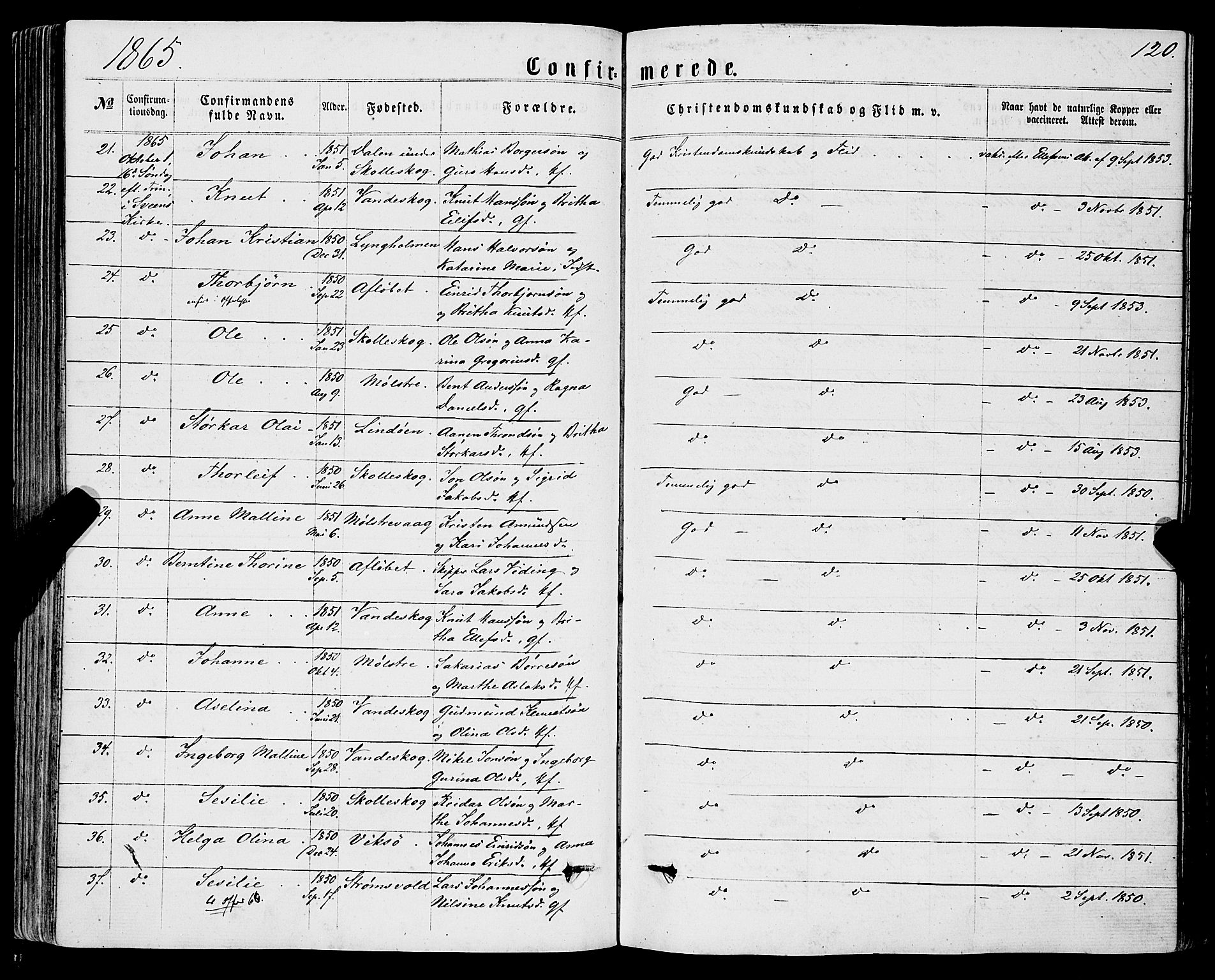 Sveio Sokneprestembete, SAB/A-78501/H/Haa: Parish register (official) no. A 1, 1861-1877, p. 120
