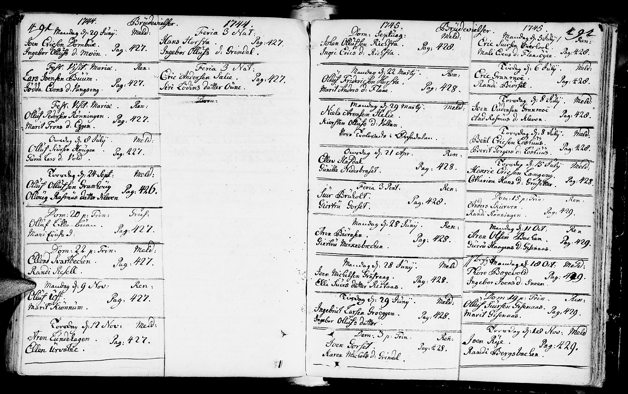 Ministerialprotokoller, klokkerbøker og fødselsregistre - Sør-Trøndelag, SAT/A-1456/672/L0850: Parish register (official) no. 672A03, 1725-1751, p. 491-492