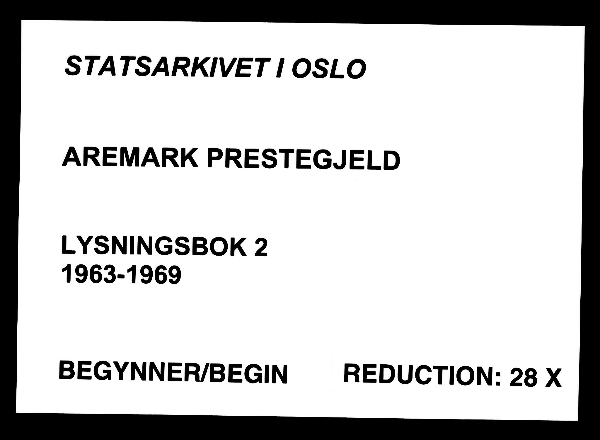 Aremark prestekontor Kirkebøker, SAO/A-10899/H/Ha/L0002: Banns register no. 2, 1963-1969