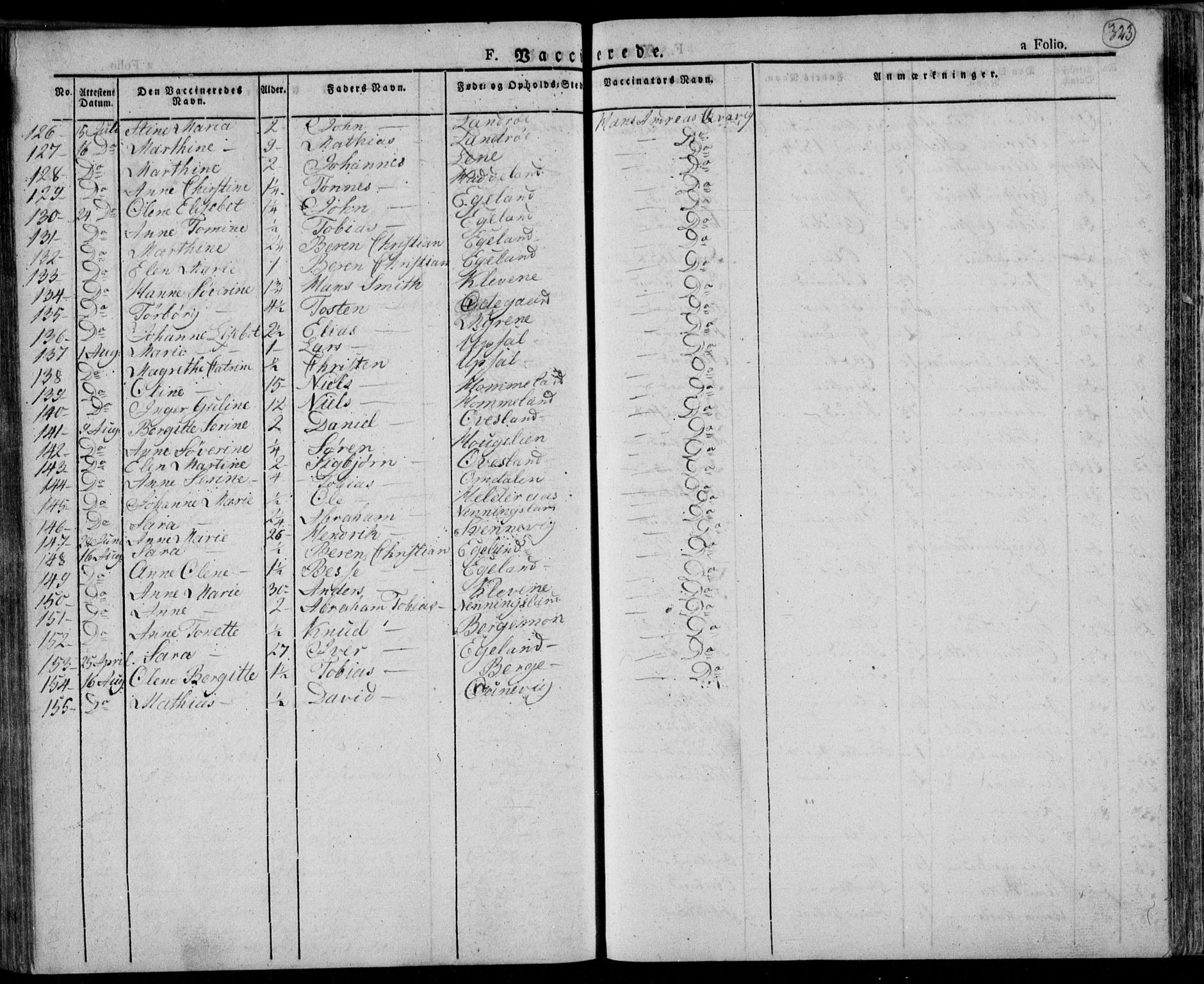 Lyngdal sokneprestkontor, AV/SAK-1111-0029/F/Fa/Fac/L0007: Parish register (official) no. A 7, 1825-1838, p. 323