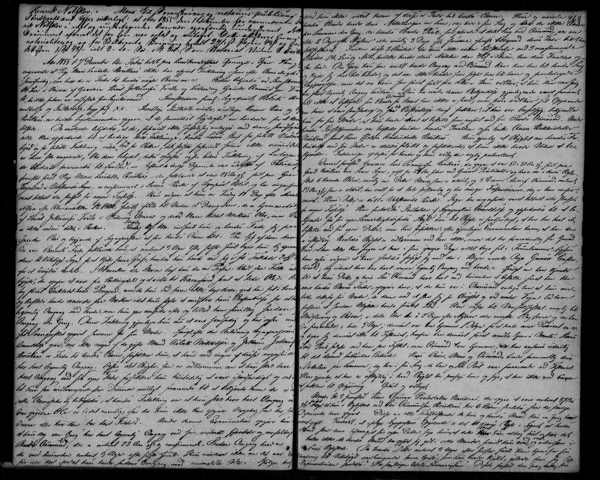 Sunnhordland sorenskrivar, AV/SAB-A-2401/1/F/Fb/Fba/L0004: Ekstrarettsprotokoll, 1848-1855, p. 467b-468a