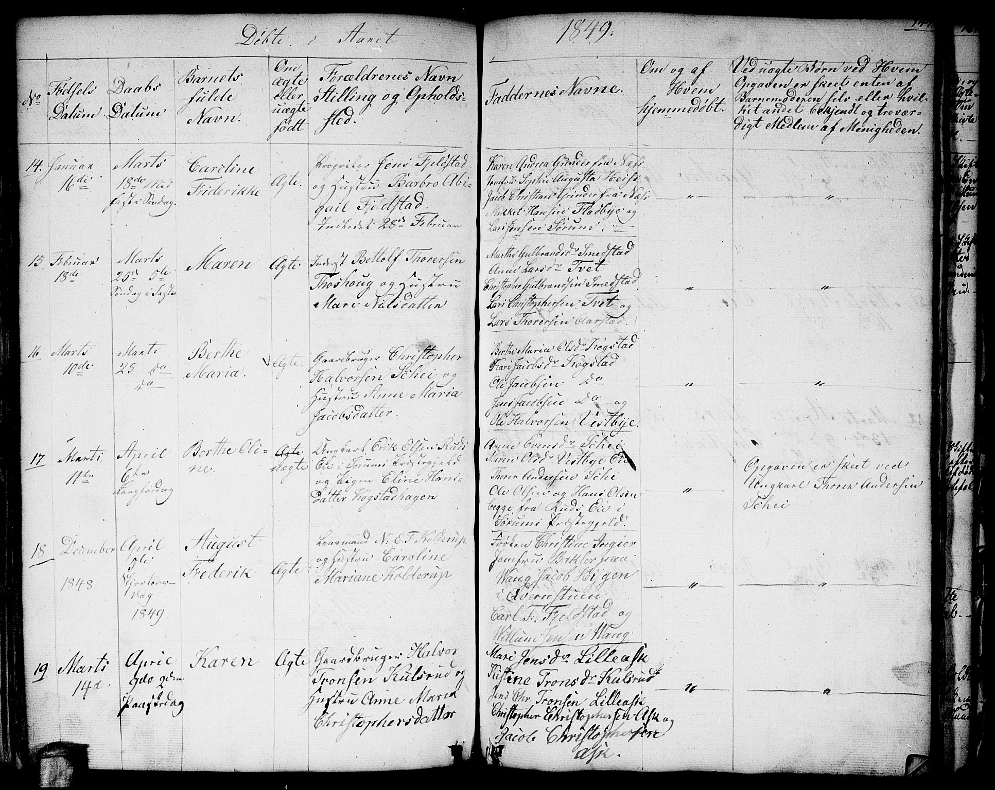 Gjerdrum prestekontor Kirkebøker, AV/SAO-A-10412b/G/Ga/L0002: Parish register (copy) no. I 2, 1836-1850, p. 147