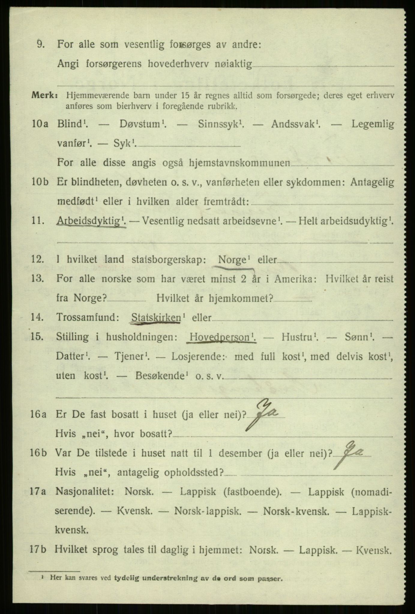 SATØ, 1920 census for Trondenes, 1920, p. 16303