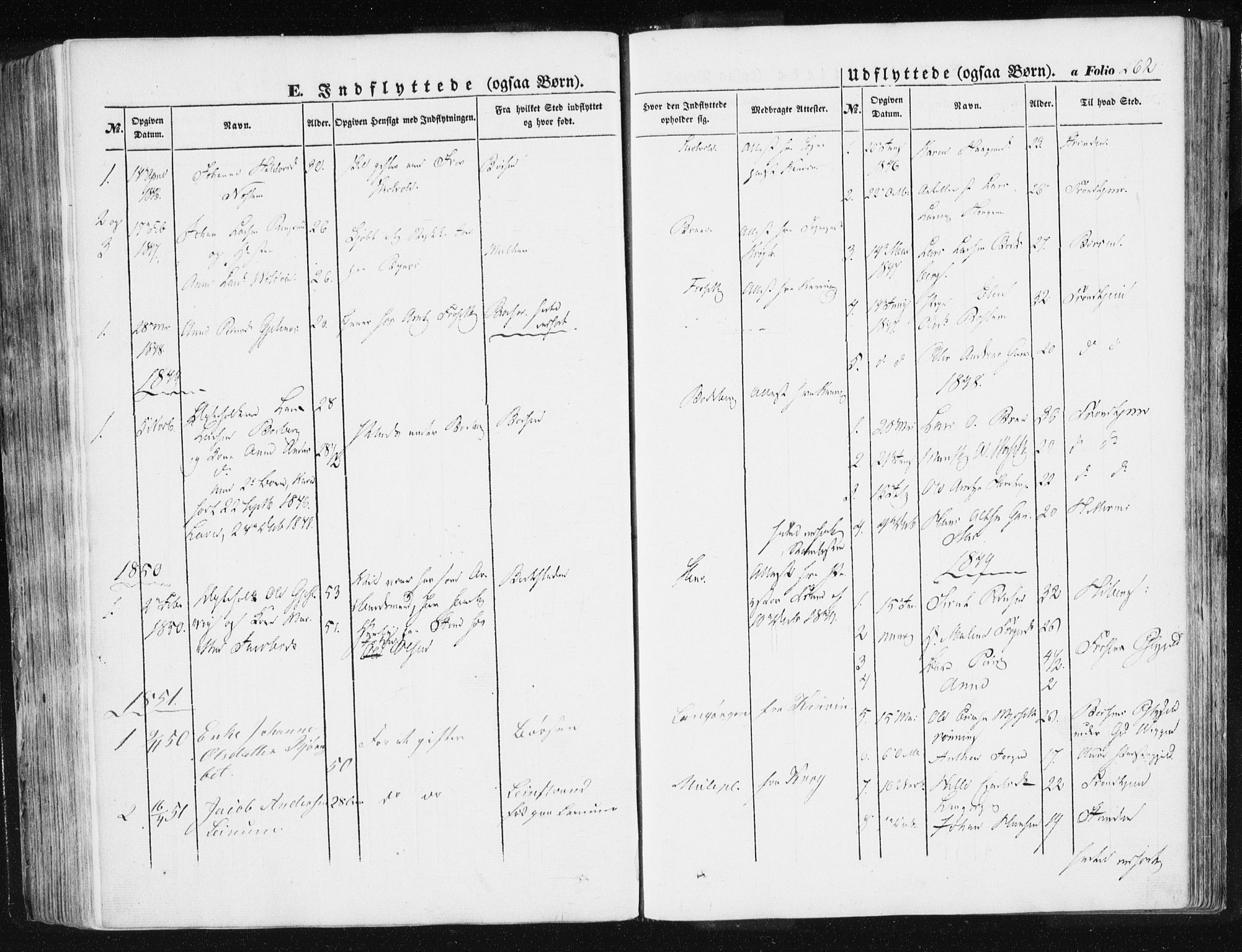 Ministerialprotokoller, klokkerbøker og fødselsregistre - Sør-Trøndelag, SAT/A-1456/612/L0376: Parish register (official) no. 612A08, 1846-1859, p. 262