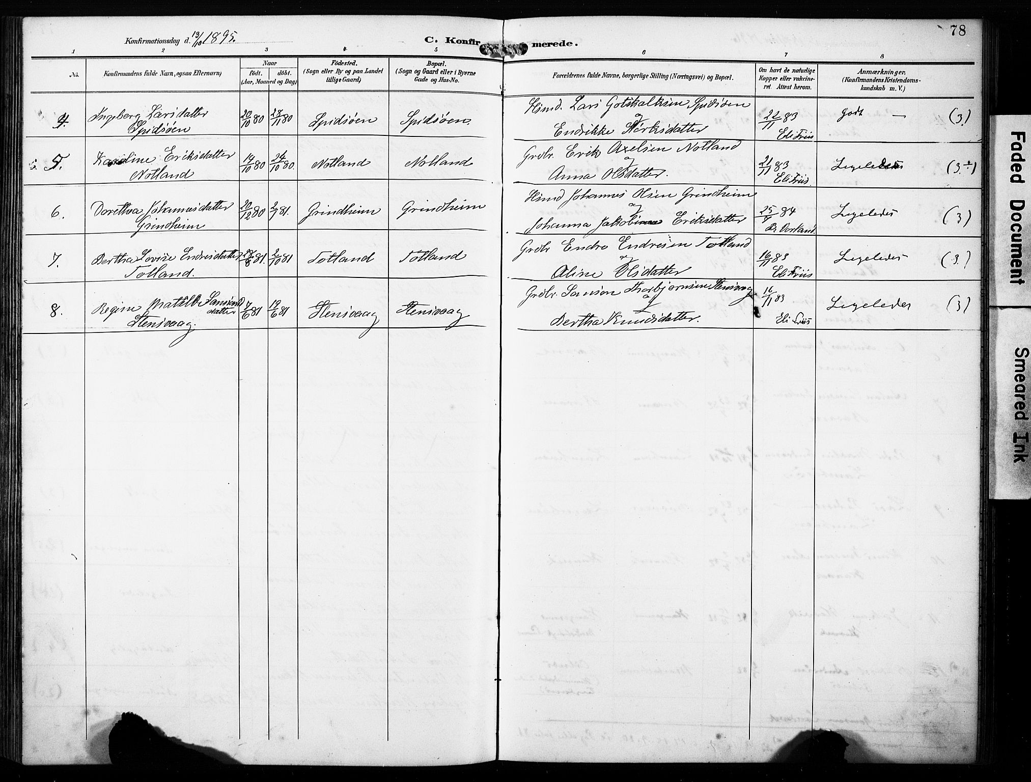 Finnås sokneprestembete, AV/SAB-A-99925/H/Ha/Haa/Haab/L0002: Parish register (official) no. B 2, 1895-1906, p. 78