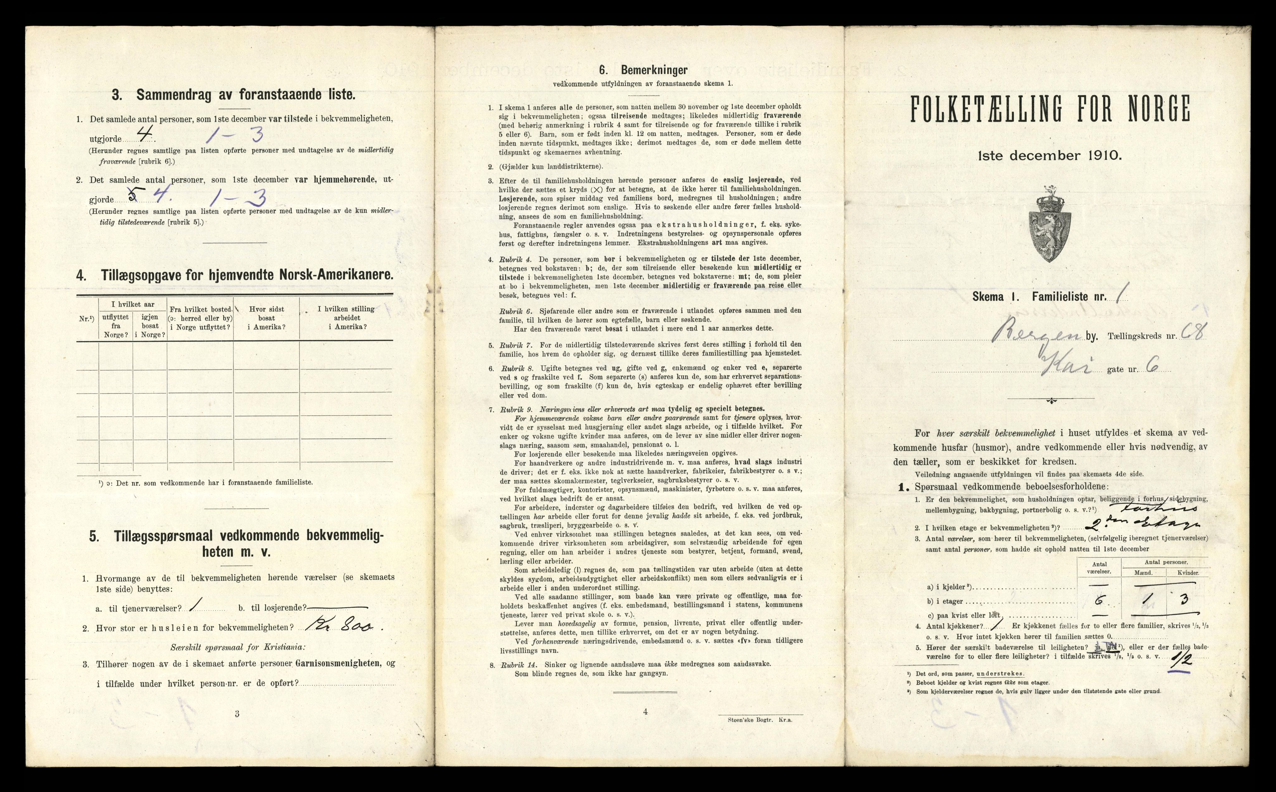 RA, 1910 census for Bergen, 1910, p. 23303