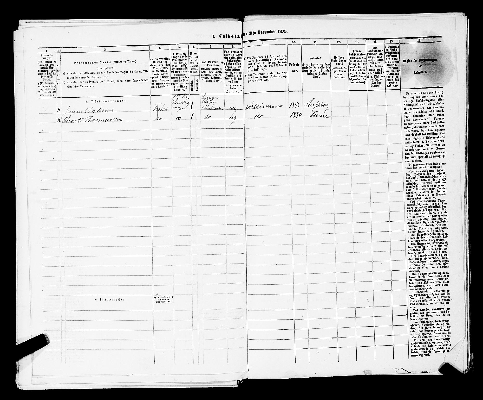 RA, 1875 census for 0103B Fredrikstad/Fredrikstad, 1875, p. 145