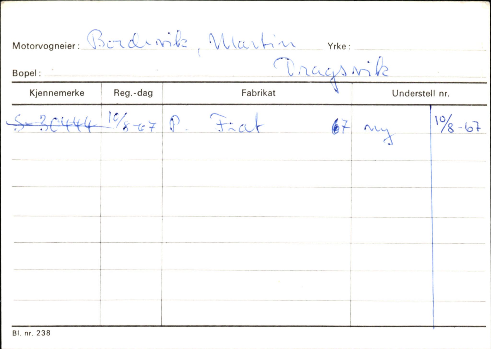 Statens vegvesen, Sogn og Fjordane vegkontor, SAB/A-5301/4/F/L0132: Eigarregister Askvoll A-Å. Balestrand A-Å, 1945-1975, p. 1588