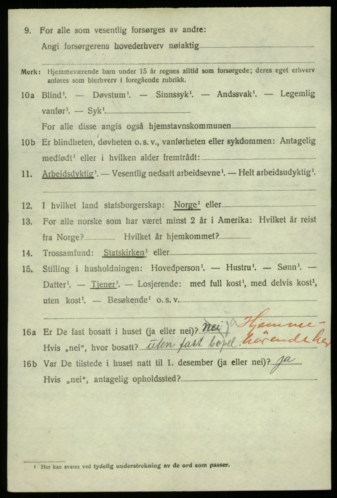 SAB, 1920 census for Alversund, 1920, p. 7149